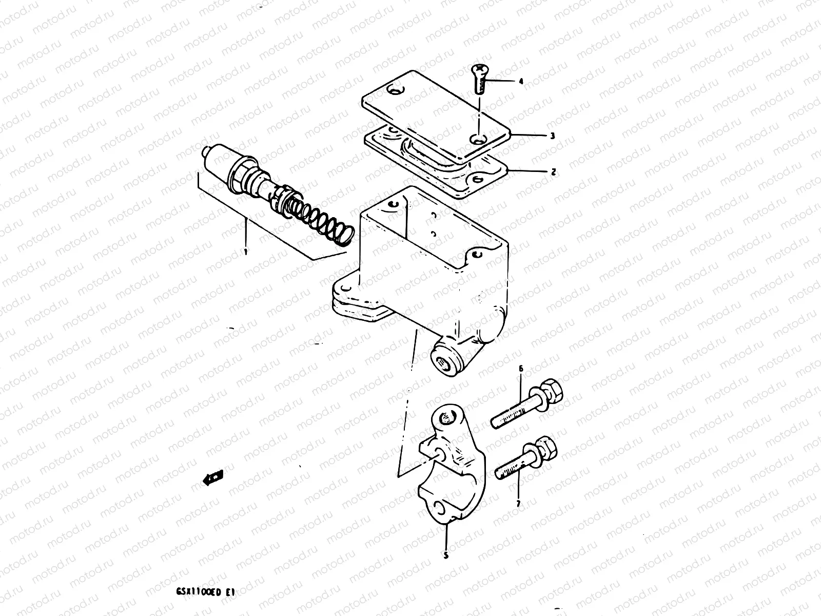 80 - FRONT MASTER CYLINDER (GSX1100EZ/EXD/ESD)
