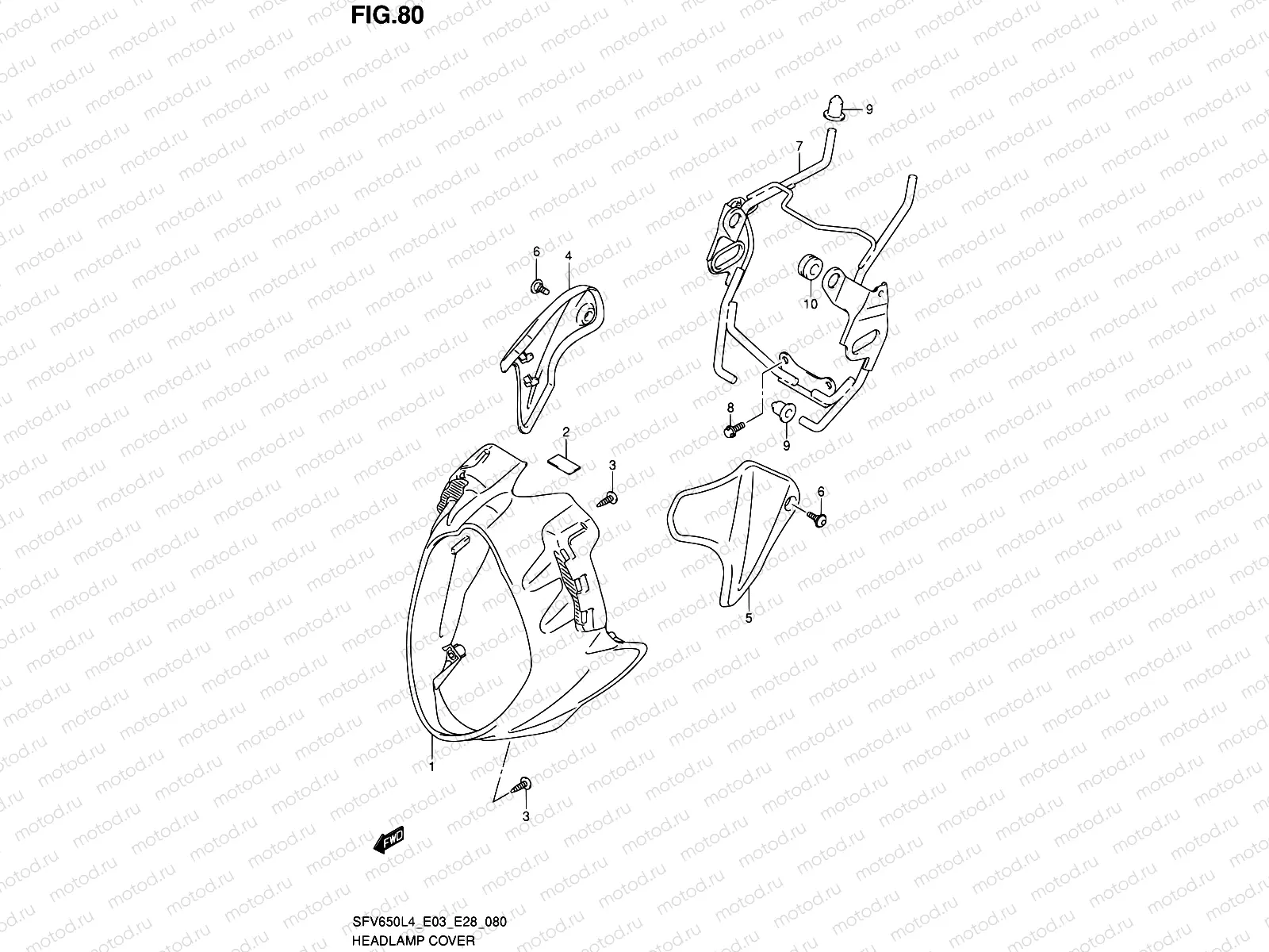 80 - HEADLAMP COVER