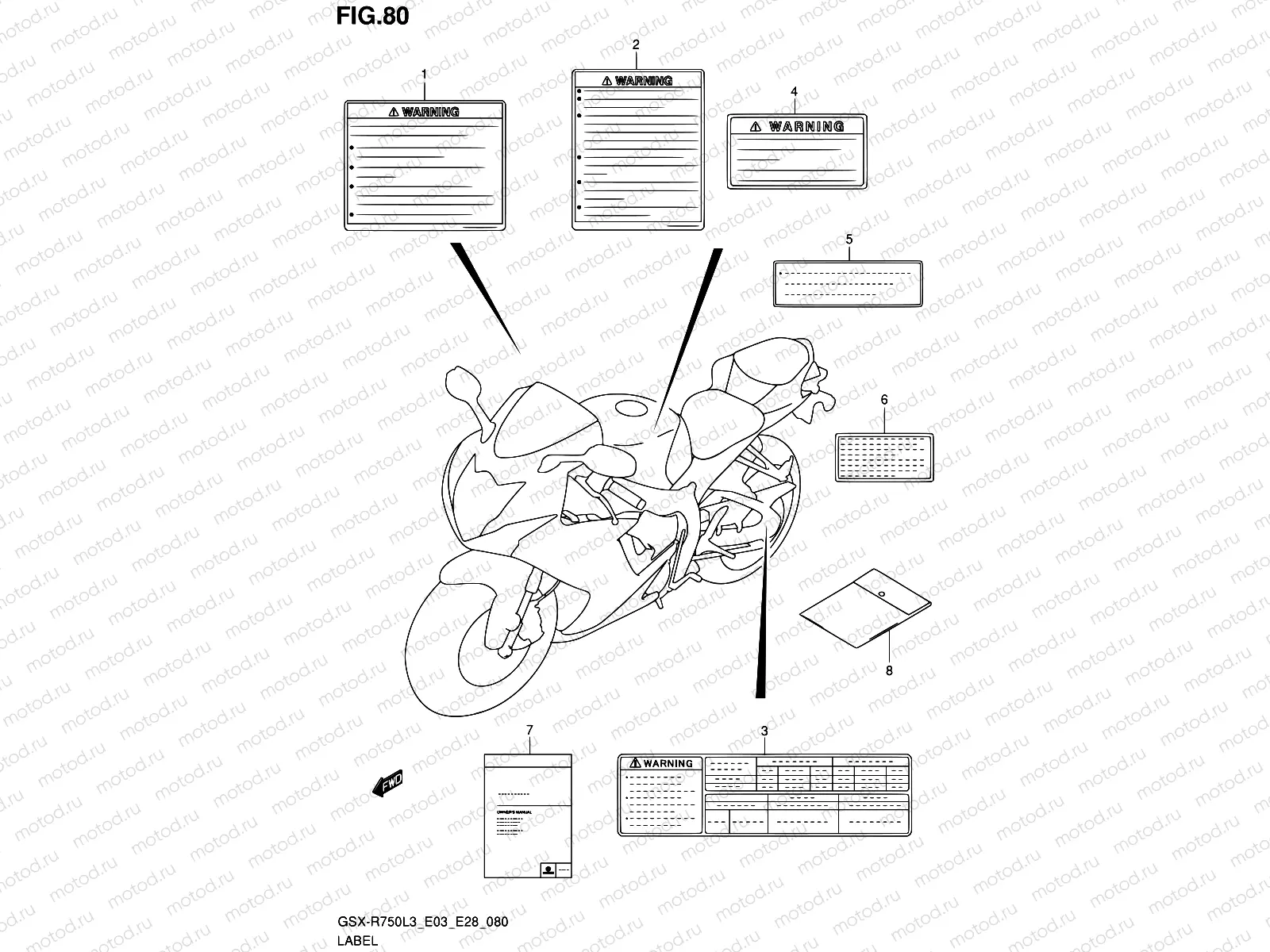 80 - LABEL (GSX-R750L3 E03)