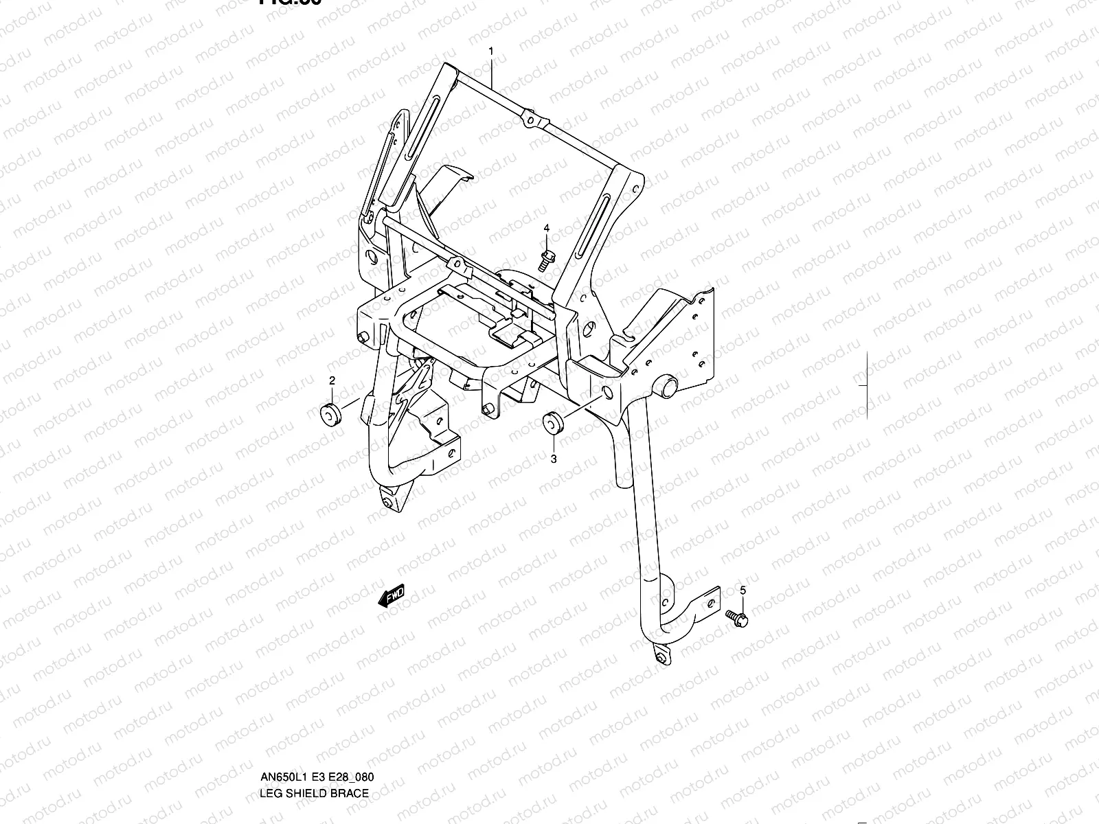 80 - LEG SHIELD BRACE (AN650AL1 E28)