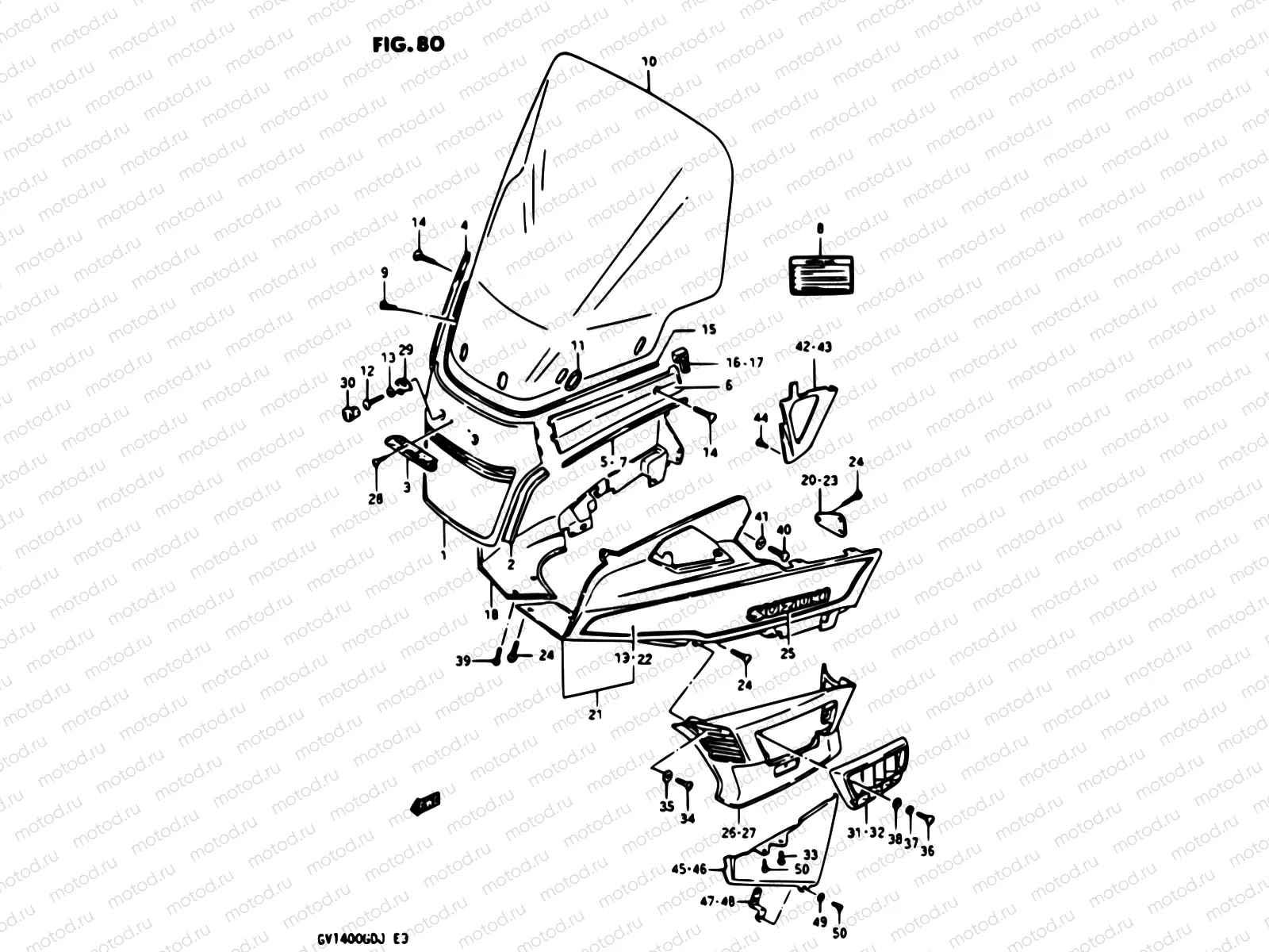80 - OUTER COWLING GV1400GCG