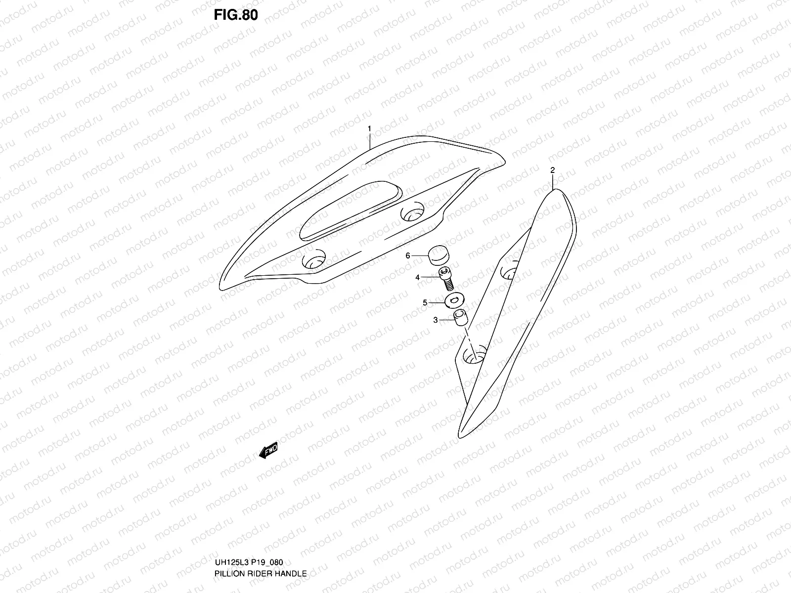 80 - PILLION RIDER HANDLE (UH125GL3 P19)
