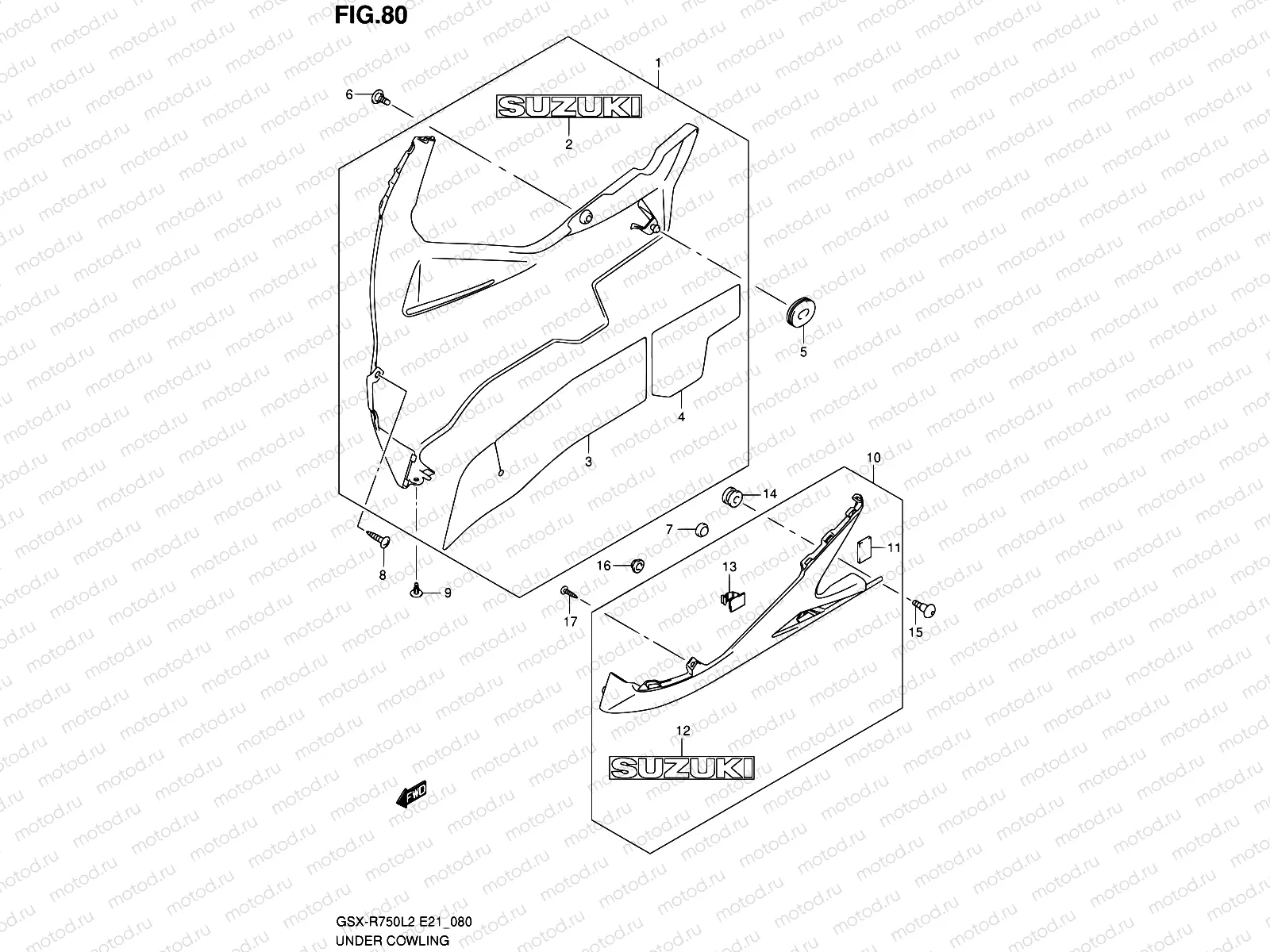 80 - UNDER COWLING (GSX-R750L2 E24)