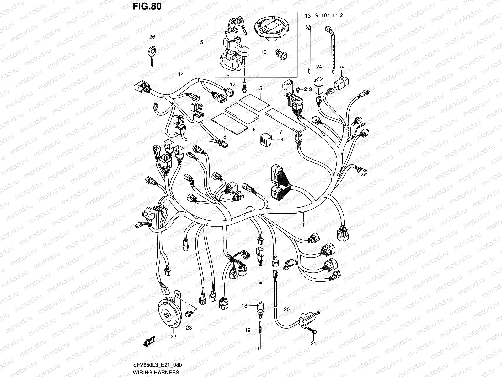 80 - WIRING HARNESS (SFV650AL3 E21)