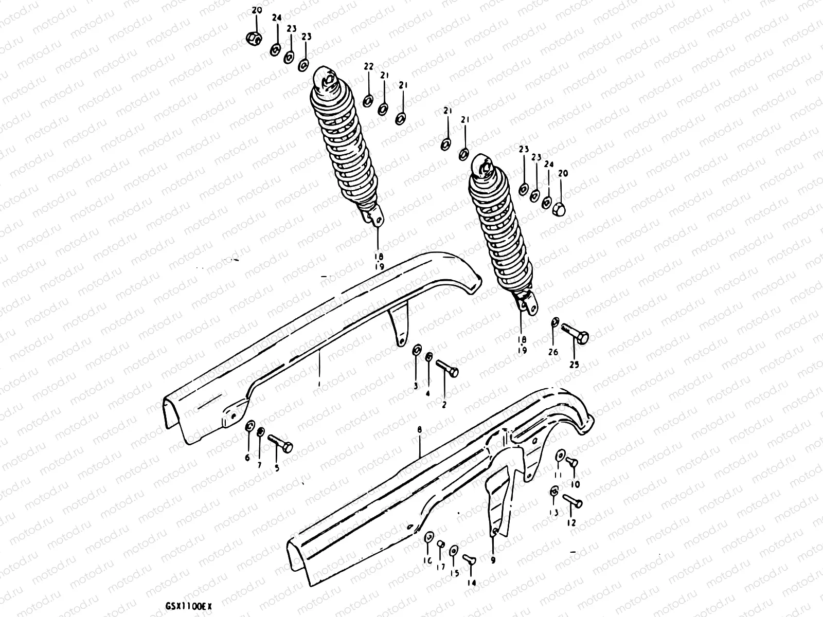 81 - CHAIN CASE - REAR SHOCK ABSORBER