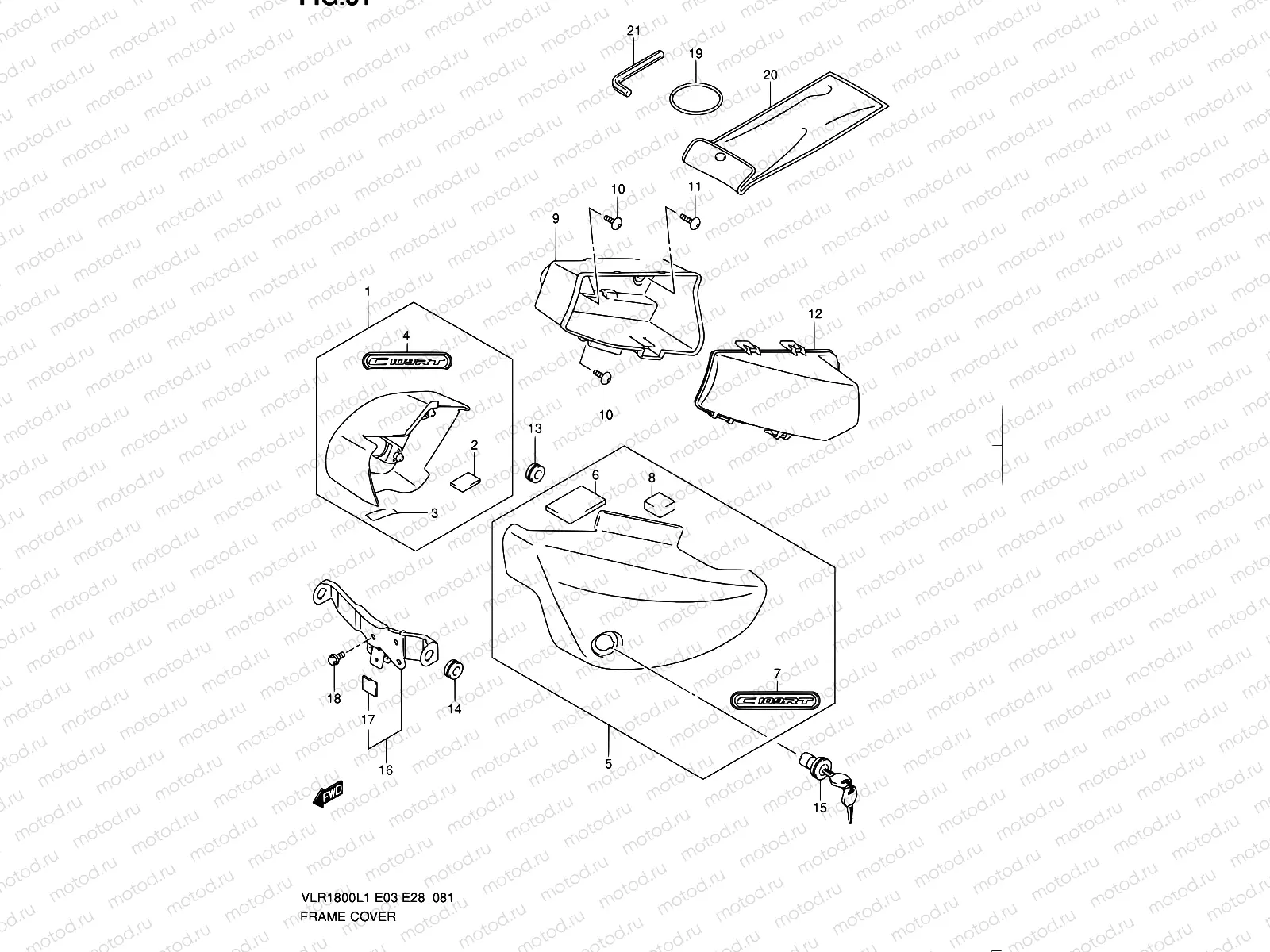 81 - FRAME COVER (VLR1800TL1 E33)
