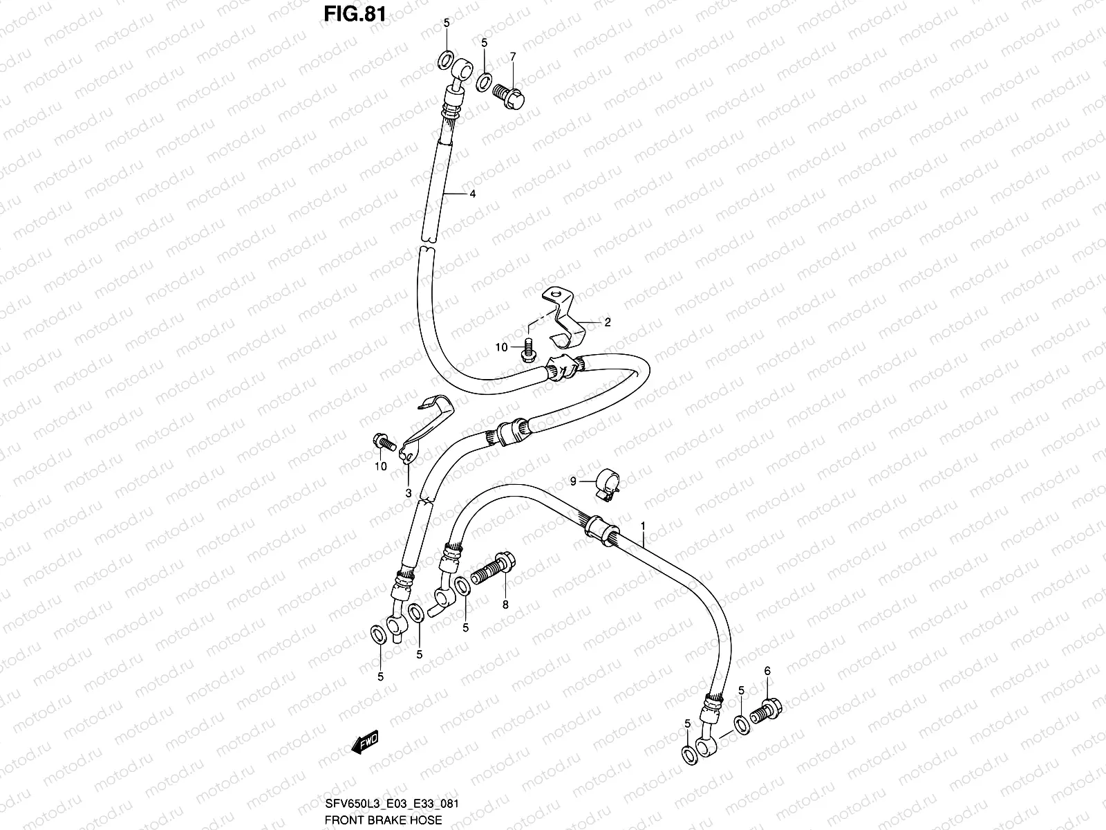 81 - FRONT BRAKE HOSE (SFV650L3 E33)