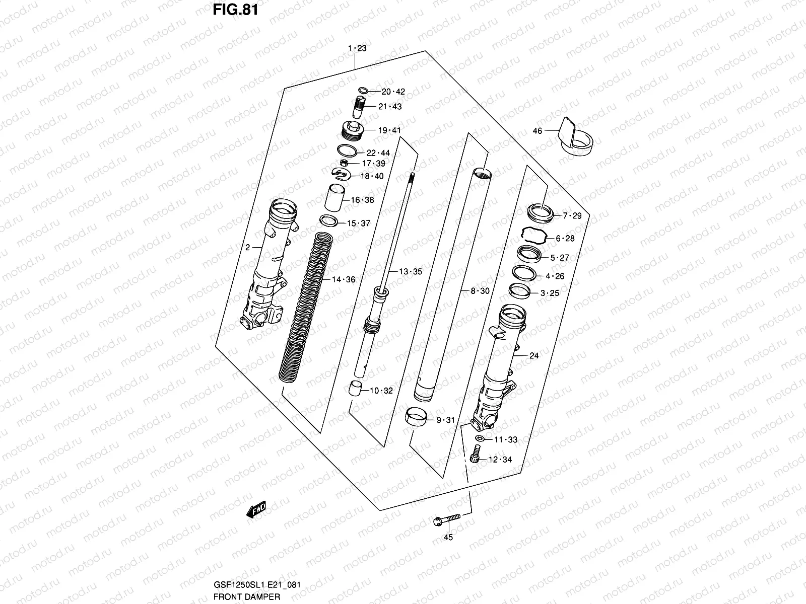 81 - FRONT DAMPER (GSF1250SAL1 E24)