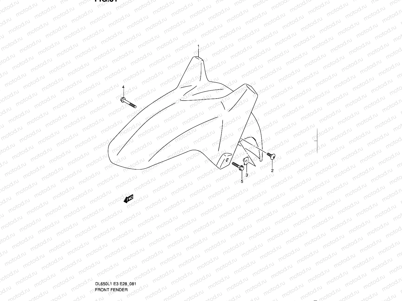 81 - FRONT FENDER (DL650L1 E28)