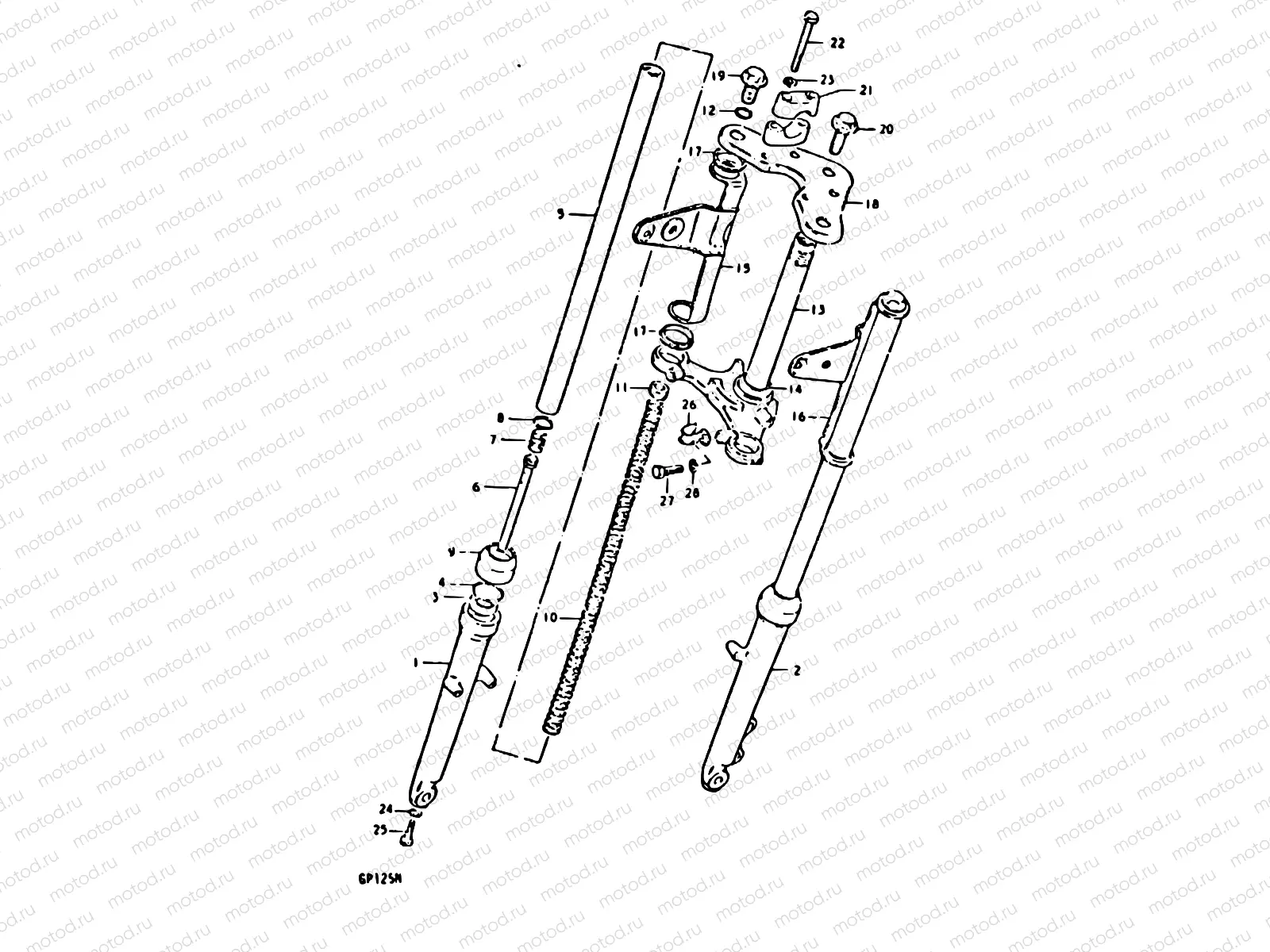 81 - FRONT FORK(GP125N E17 F.NO.112244~,GP125UN E17 F.NO.105705~)