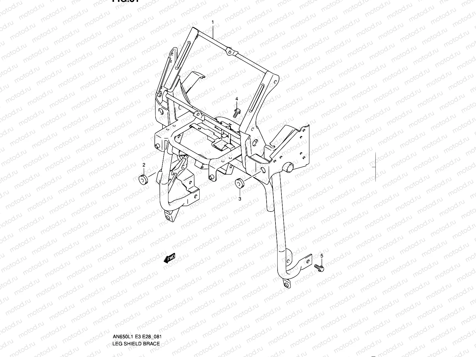 81 - LEG SHIELD BRACE (AN650AL1 E33)