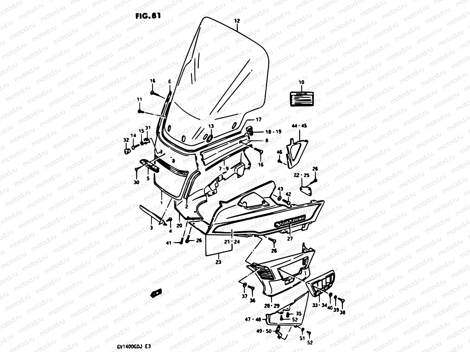 81 - OUTER COWLING MODEL H