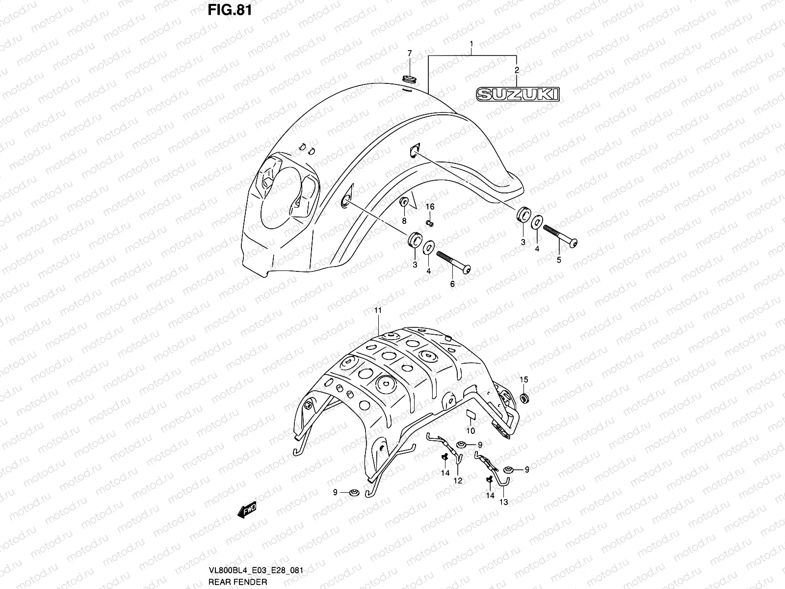 81 - REAR FENDER