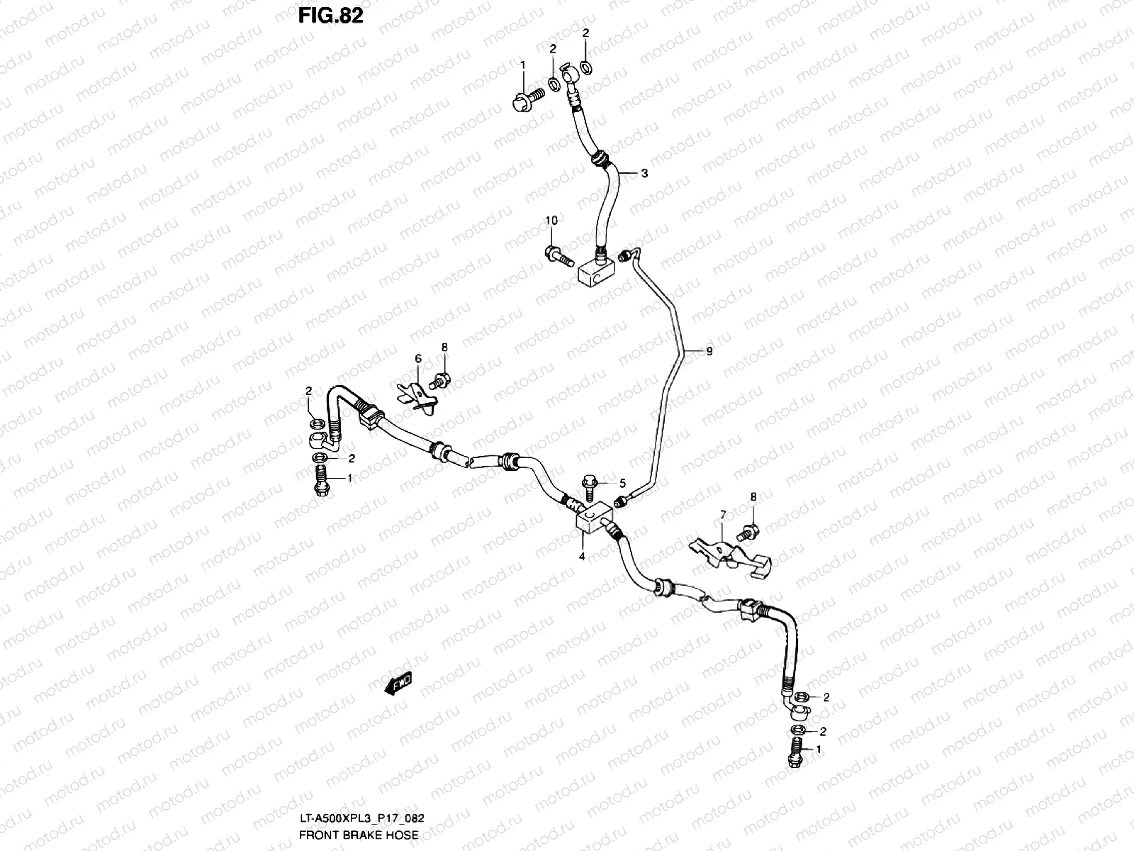 82 - FRONT BRAKE LINE