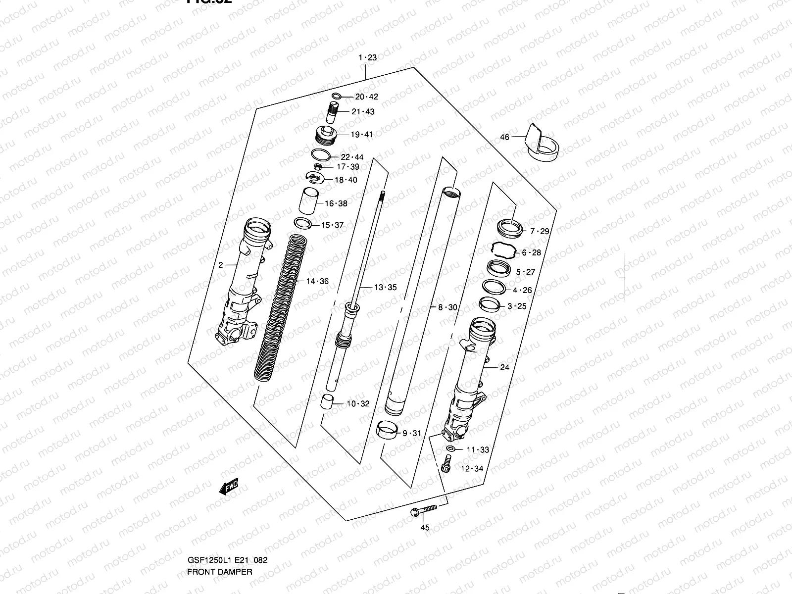 82 - FRONT DAMPER (GSF1250AL1 E21)