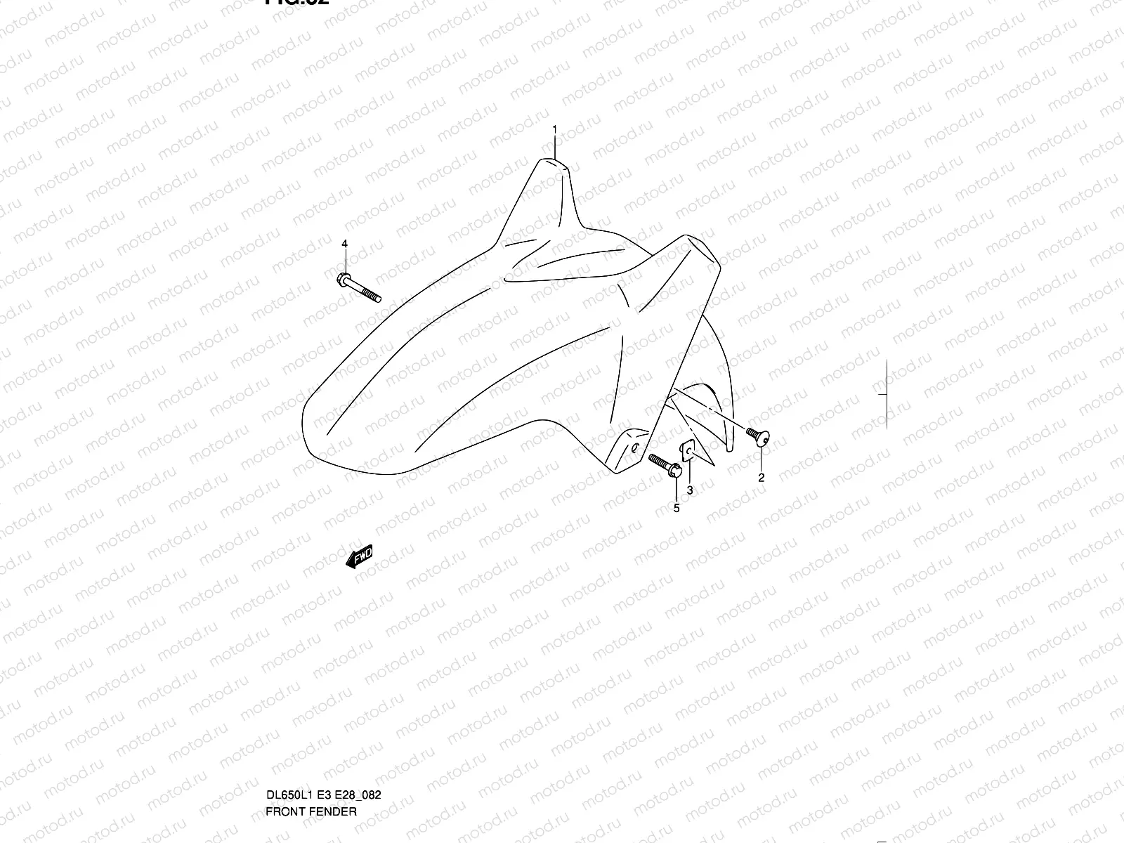 82 - FRONT FENDER (DL650L1 E33)