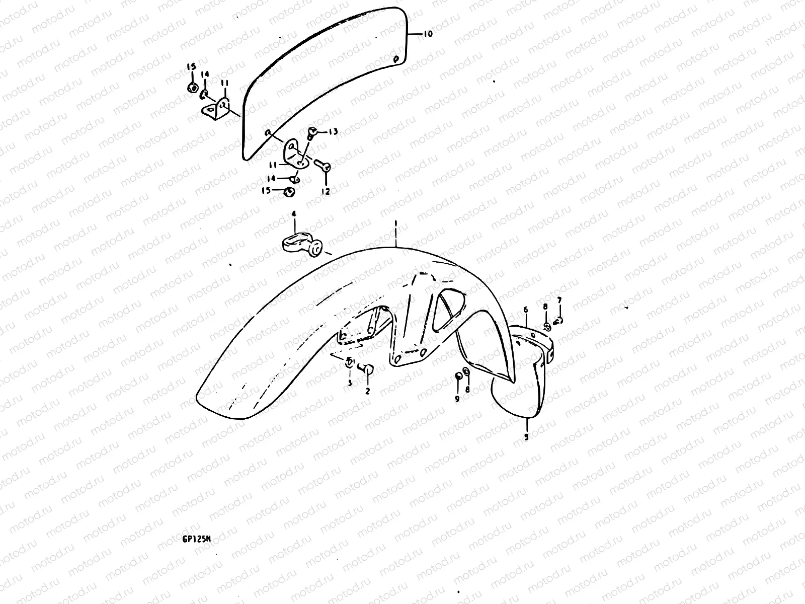 82 - FRONT FENDER (GP125C, GP125N)