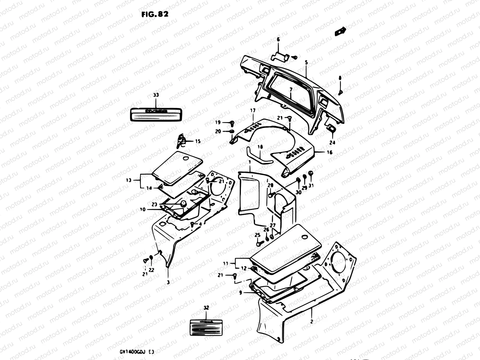 82 - INNER COWLING GV1400GDG/GTG/GDH/GDJ