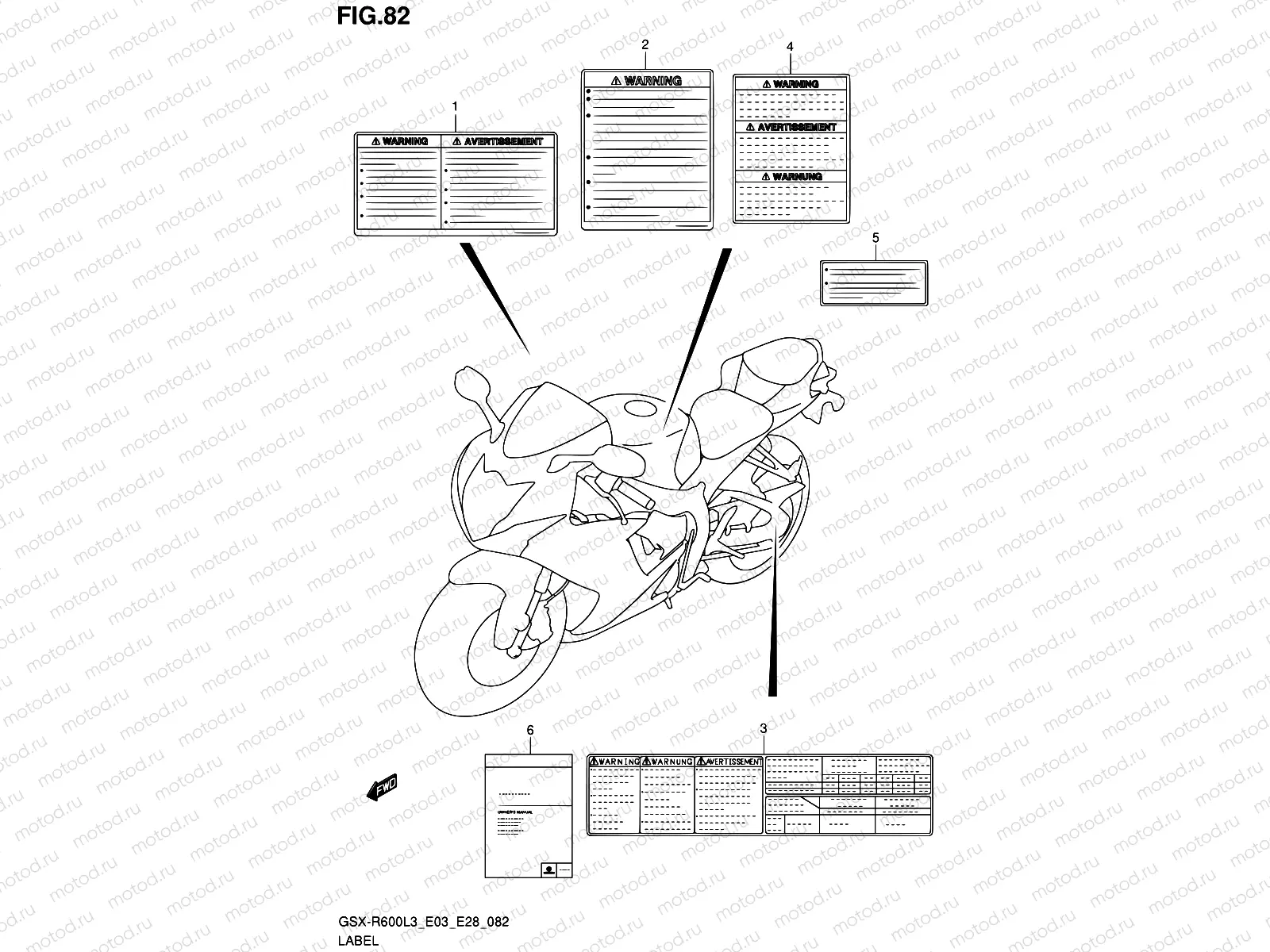 82 - LABEL (GSX-R600L3 E28)