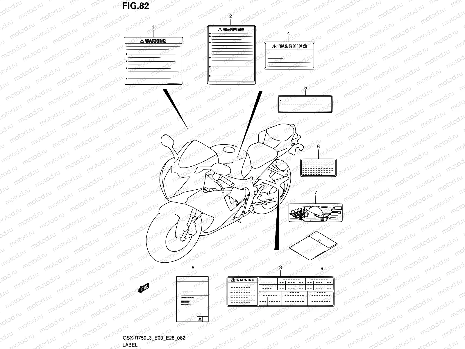 82 - LABEL (GSX-R750L3 E33)