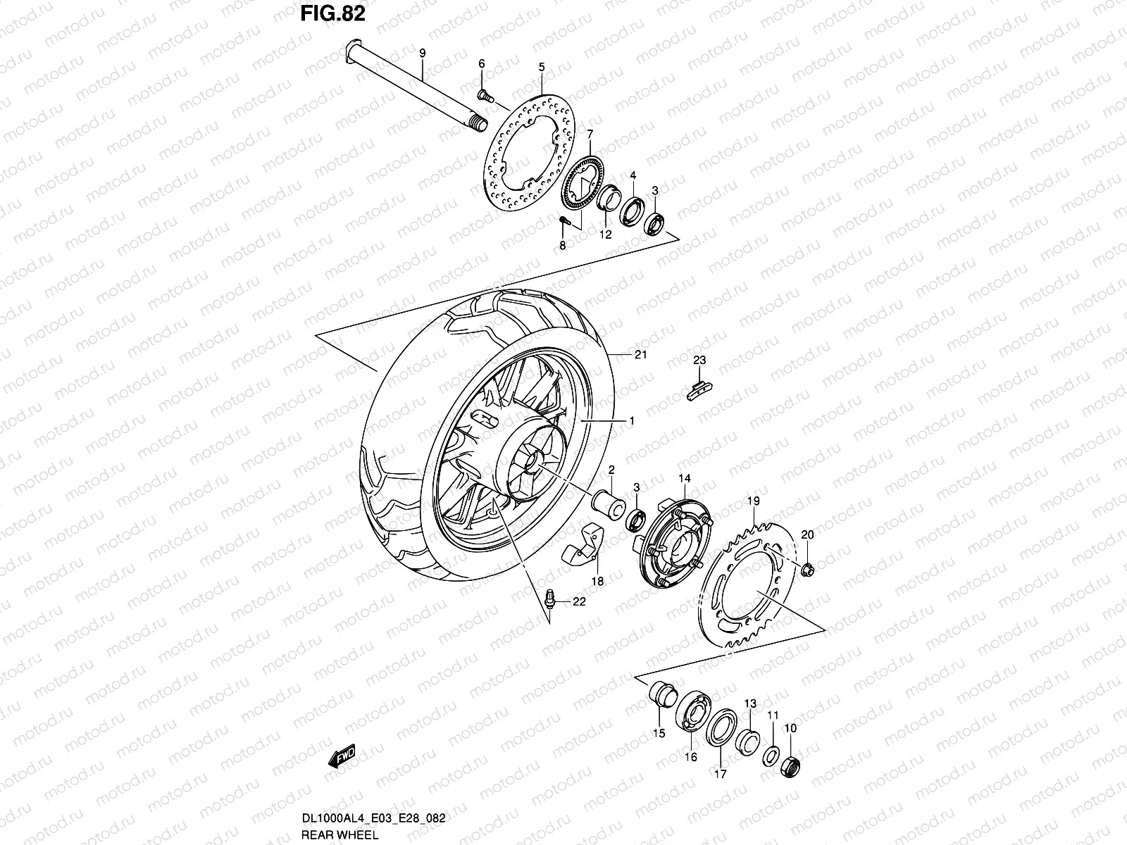 82 - REAR WHEEL