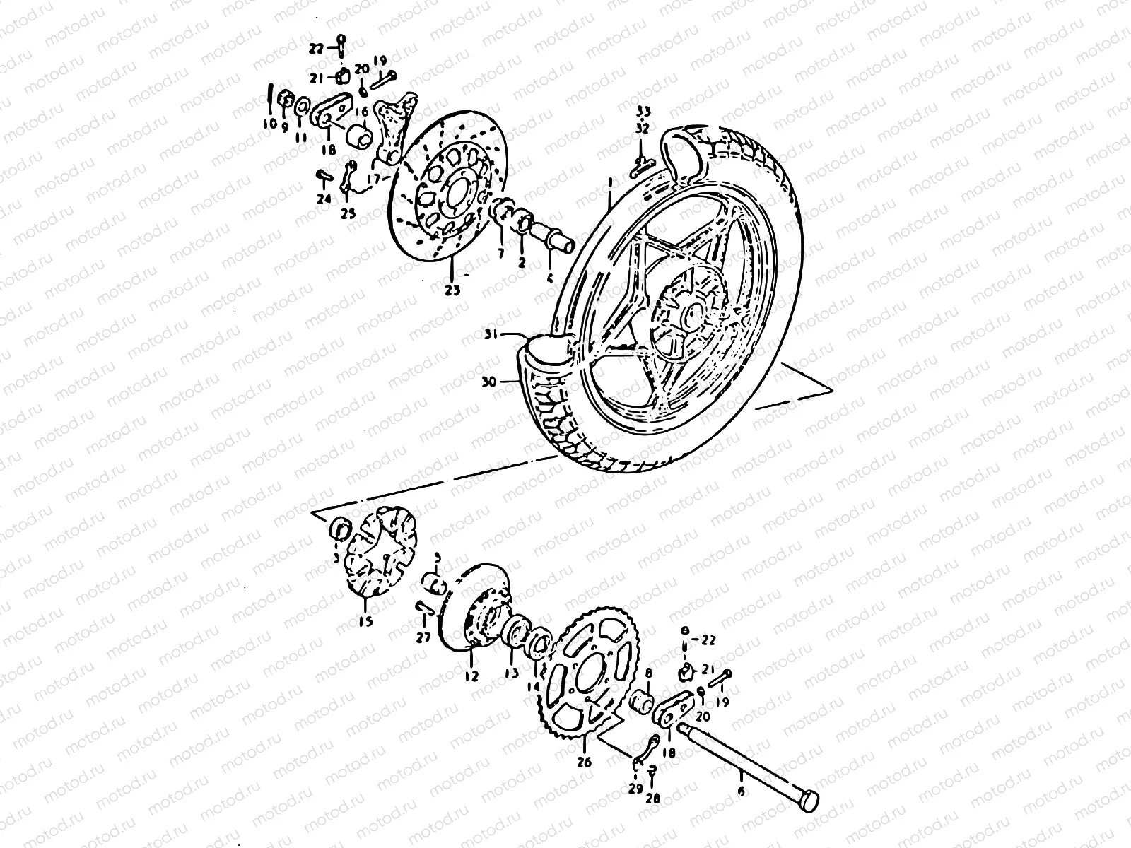 82 - REAR WHEEL (GSX750ET, GSX750EX)