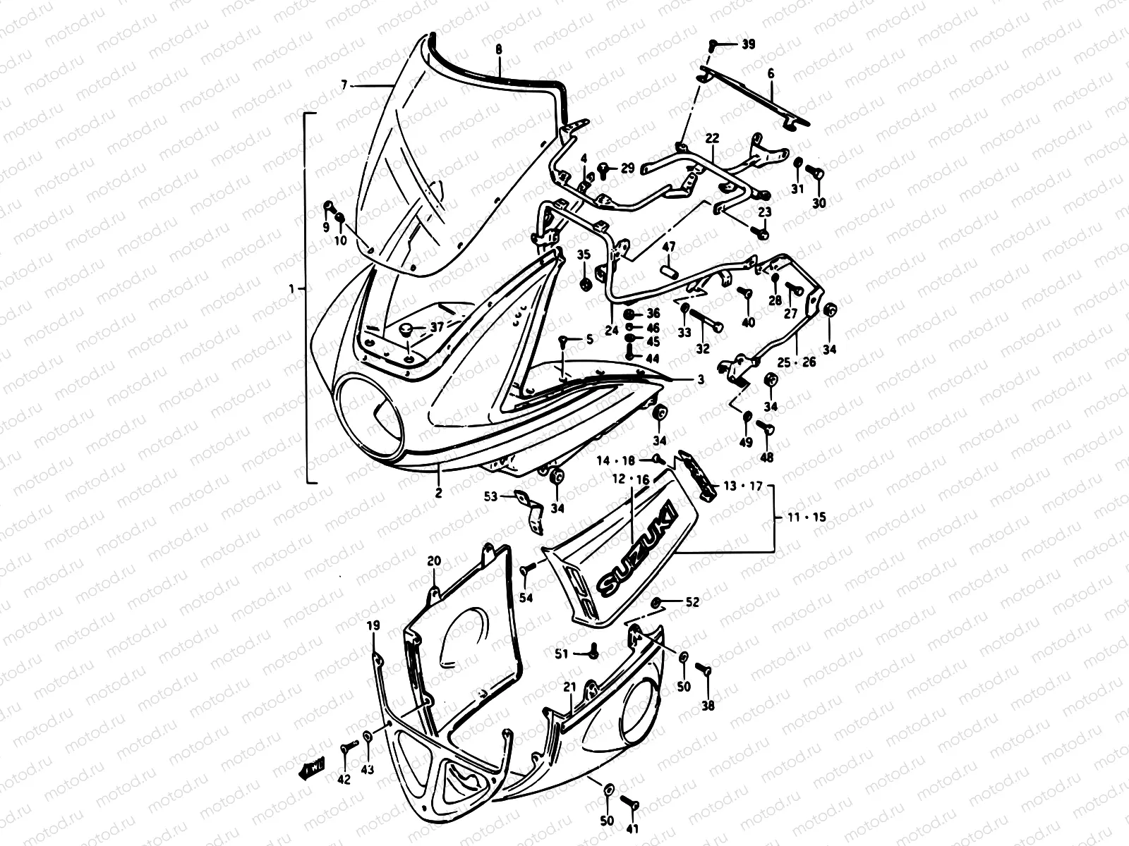 83 - COWLING (GSX1100EFF,GSX1150EFF)
