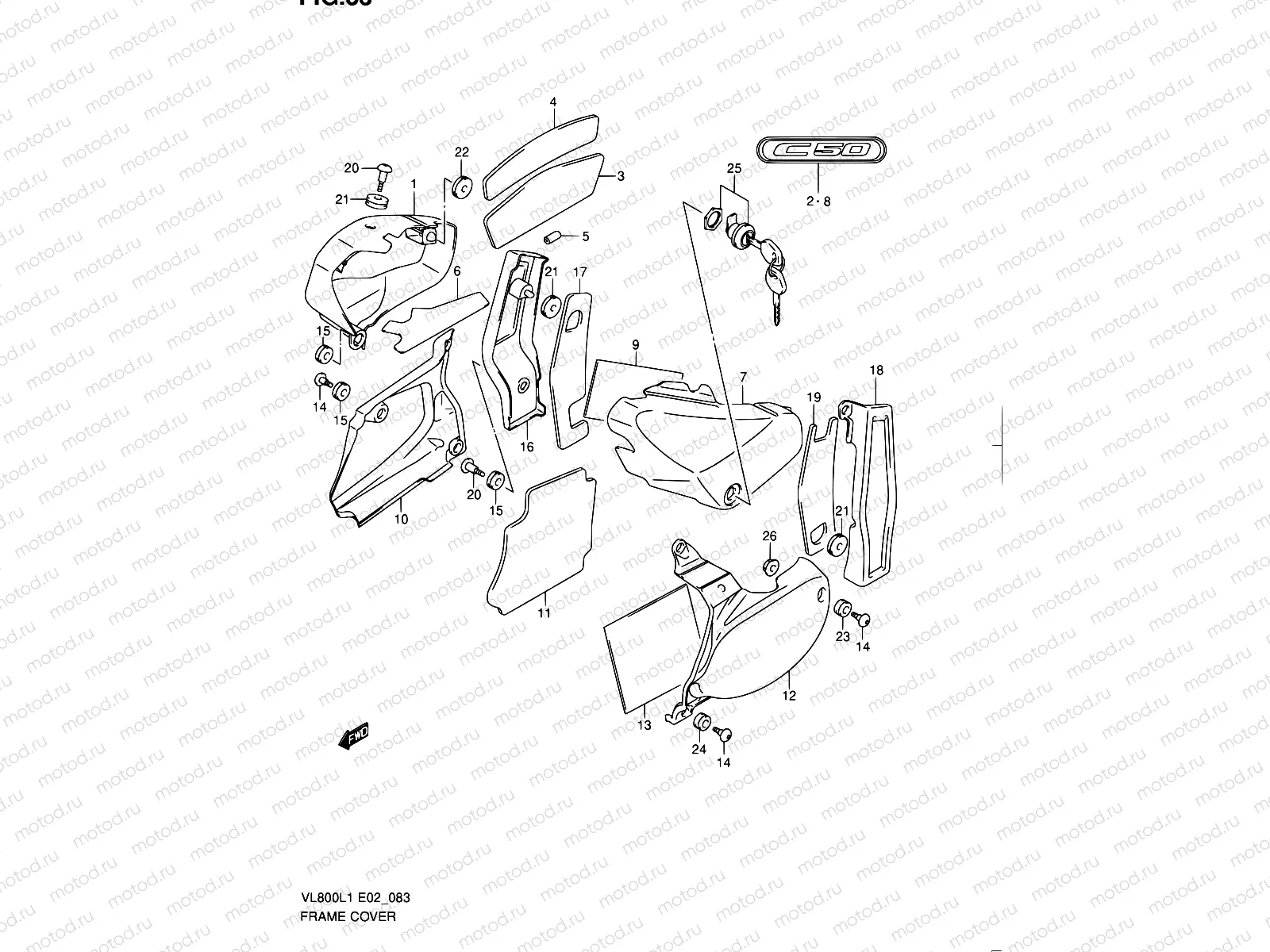 83 - FRAME COVER (VL800L1 E24)