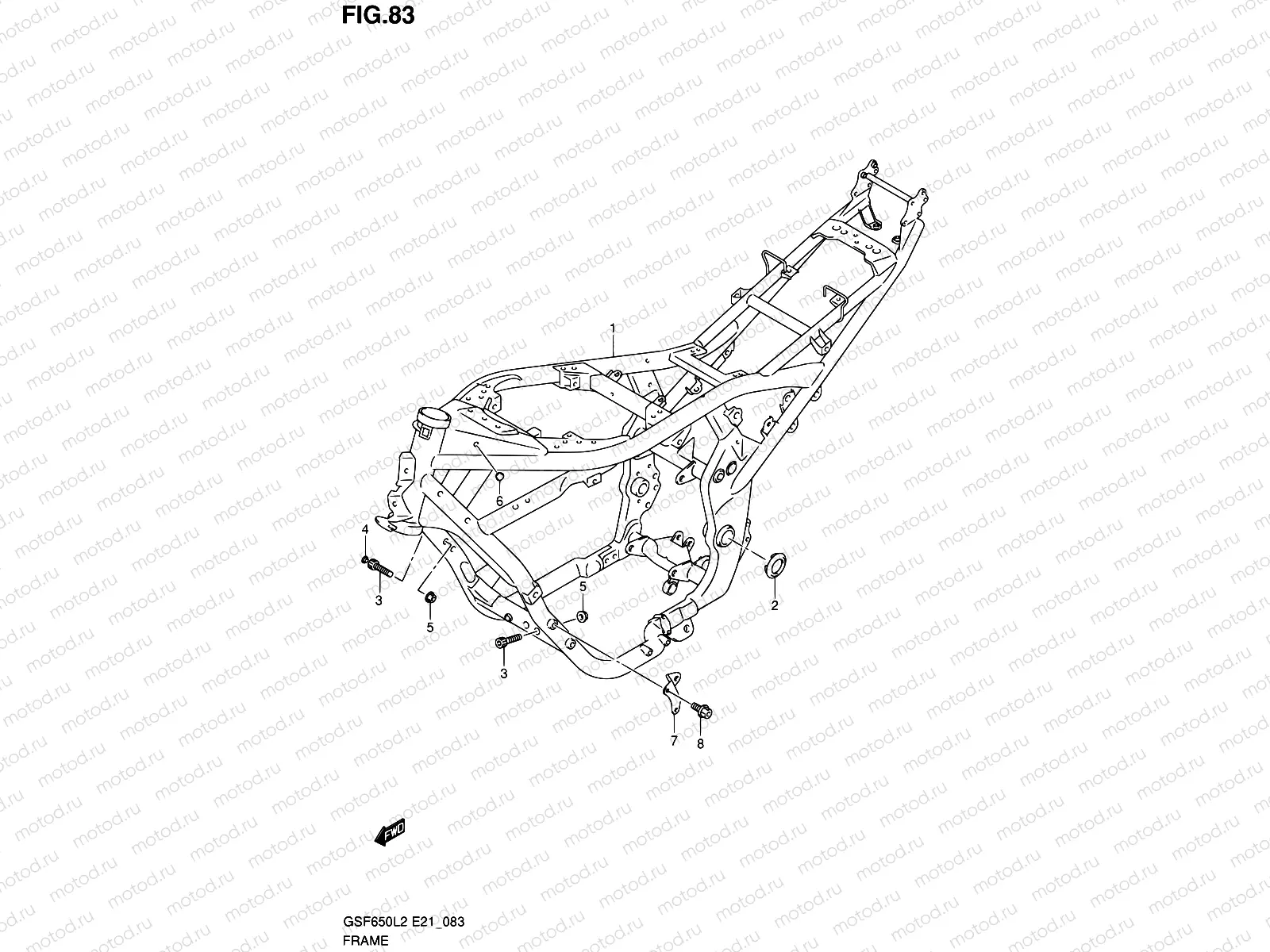 83 - FRAME (GSF650SUAL2 E21)