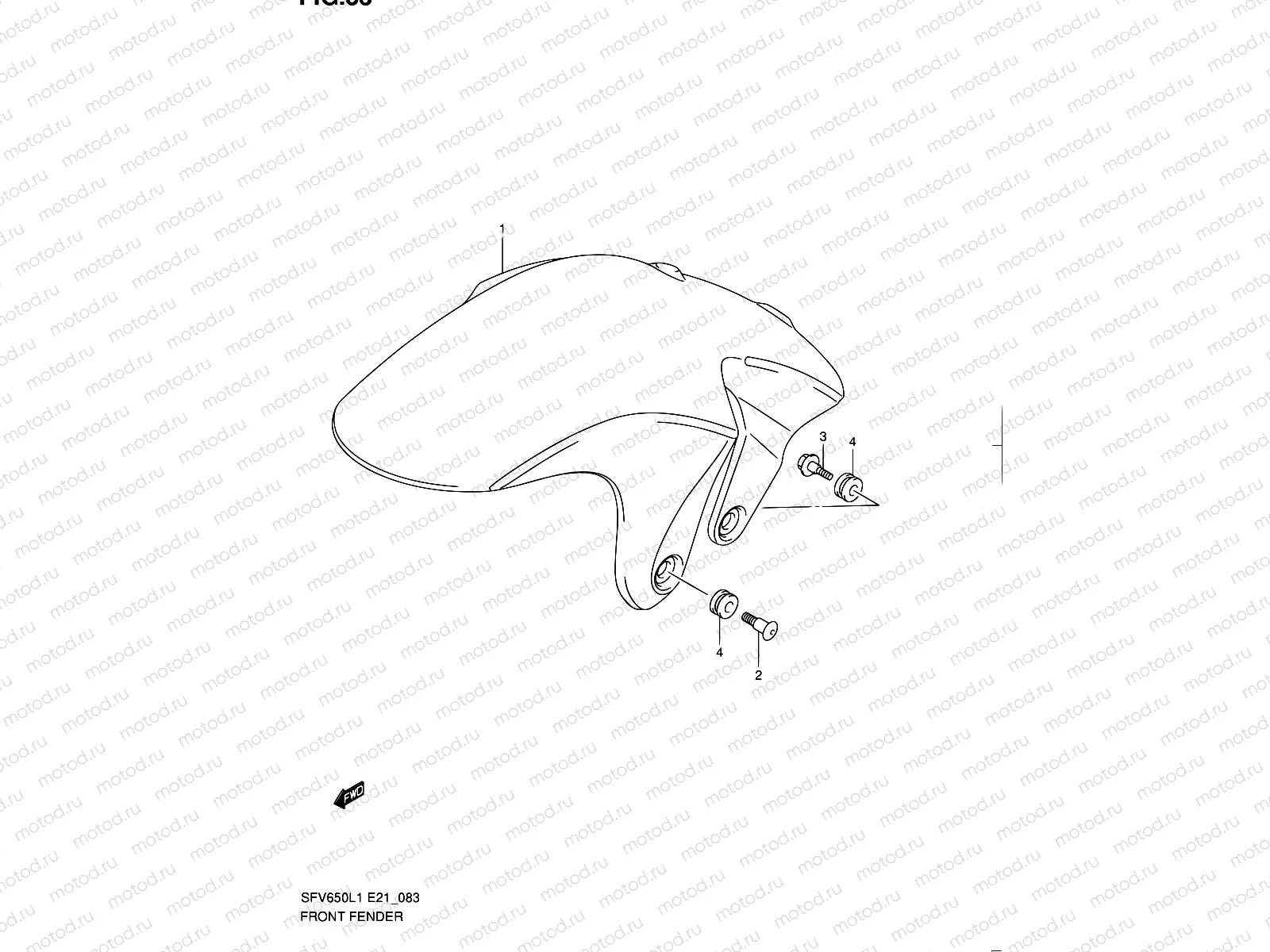 83 - FRONT FENDER (SFV650L1 E21)