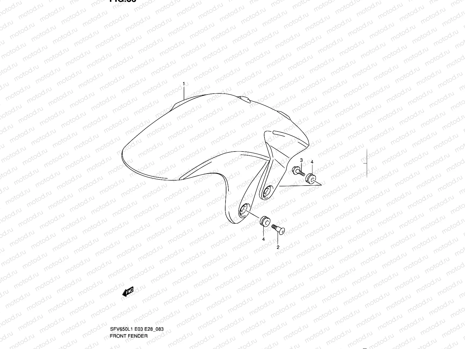 83 - FRONT FENDER (SFV650L1 E33)