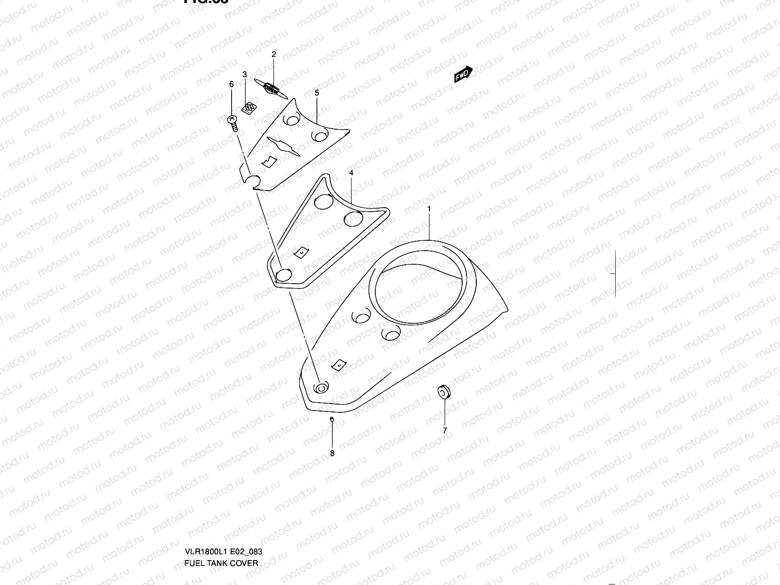 83 - FUEL TANK COVER (VLR1800TL1 E19)