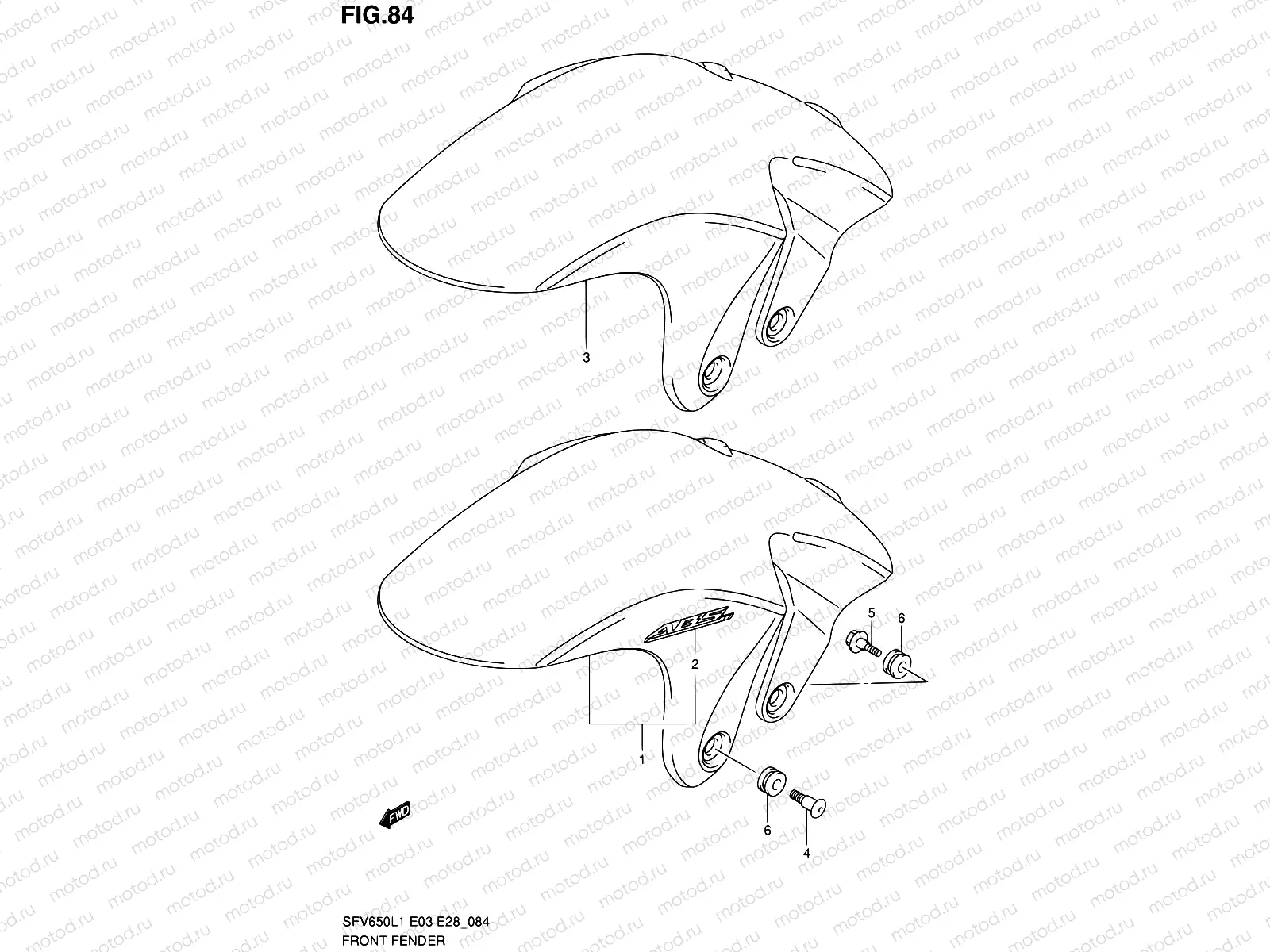 84 - FRONT FENDER (SFV650AL1 E28)