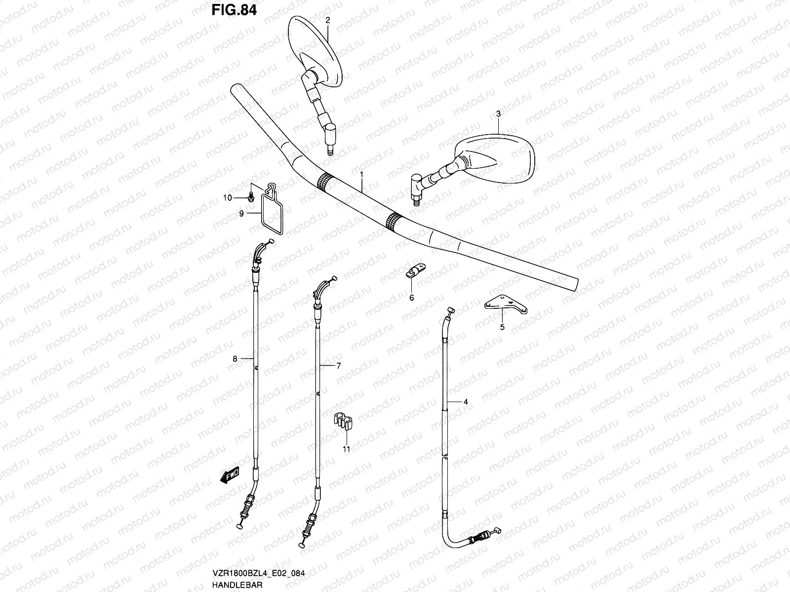 84 - HANDLEBAR (VZR1800BZUFL4 E19)