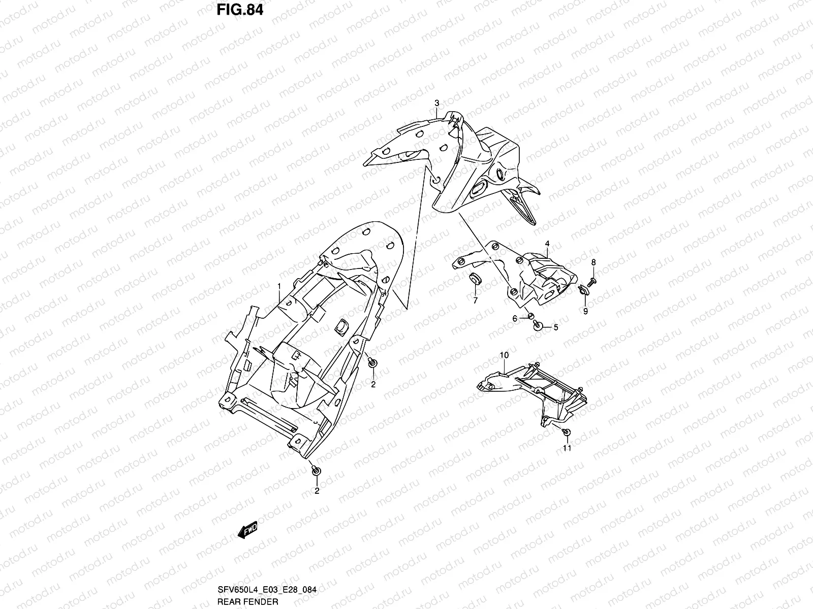 84 - REAR FENDER
