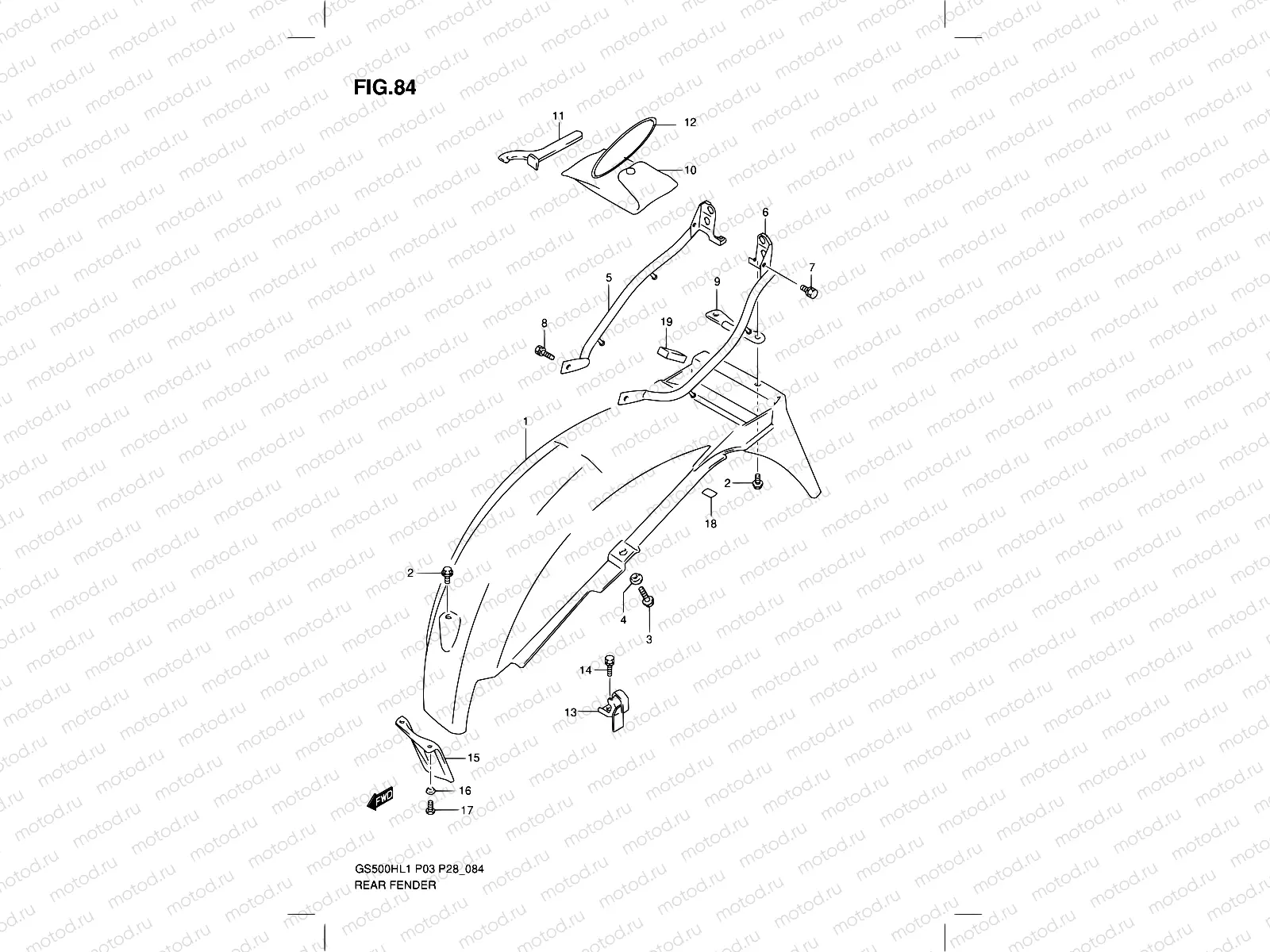 84 - REAR FENDER