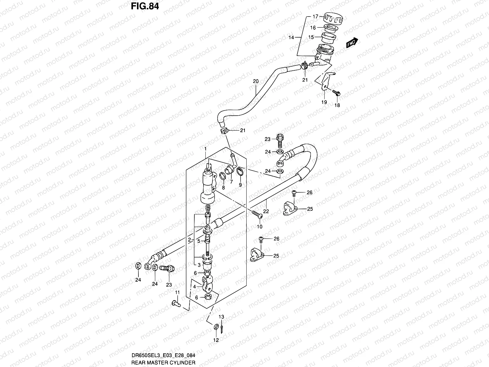 84 - REAR MASTER CYLINDER
