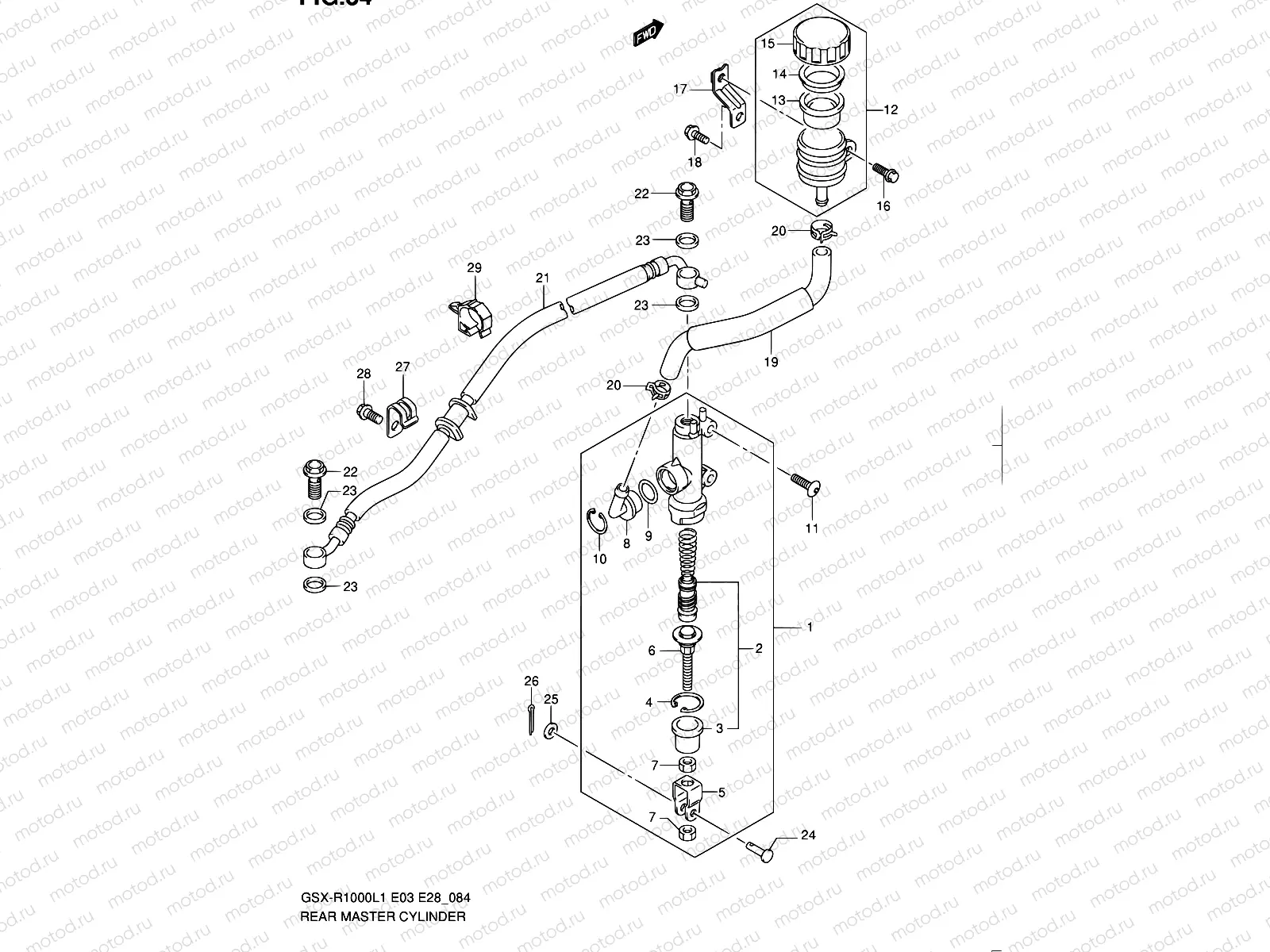 84 - REAR MASTER CYLINDER