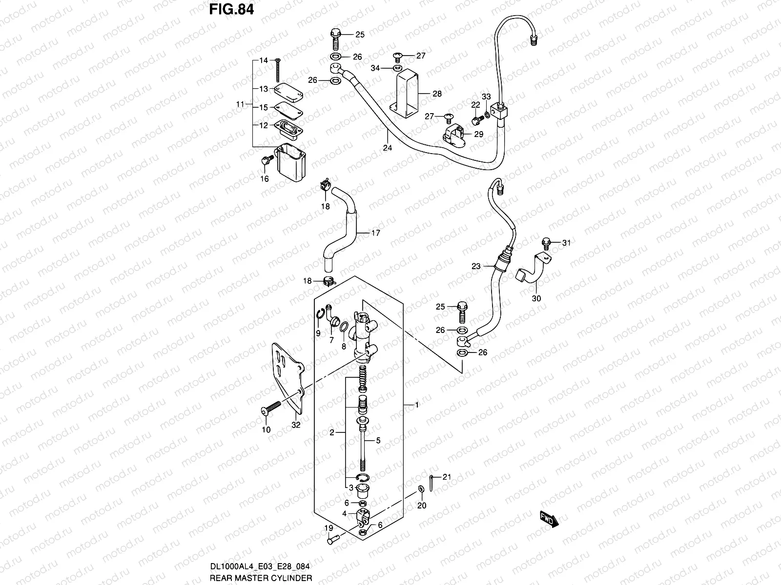 84 - REAR MASTER CYLINDER