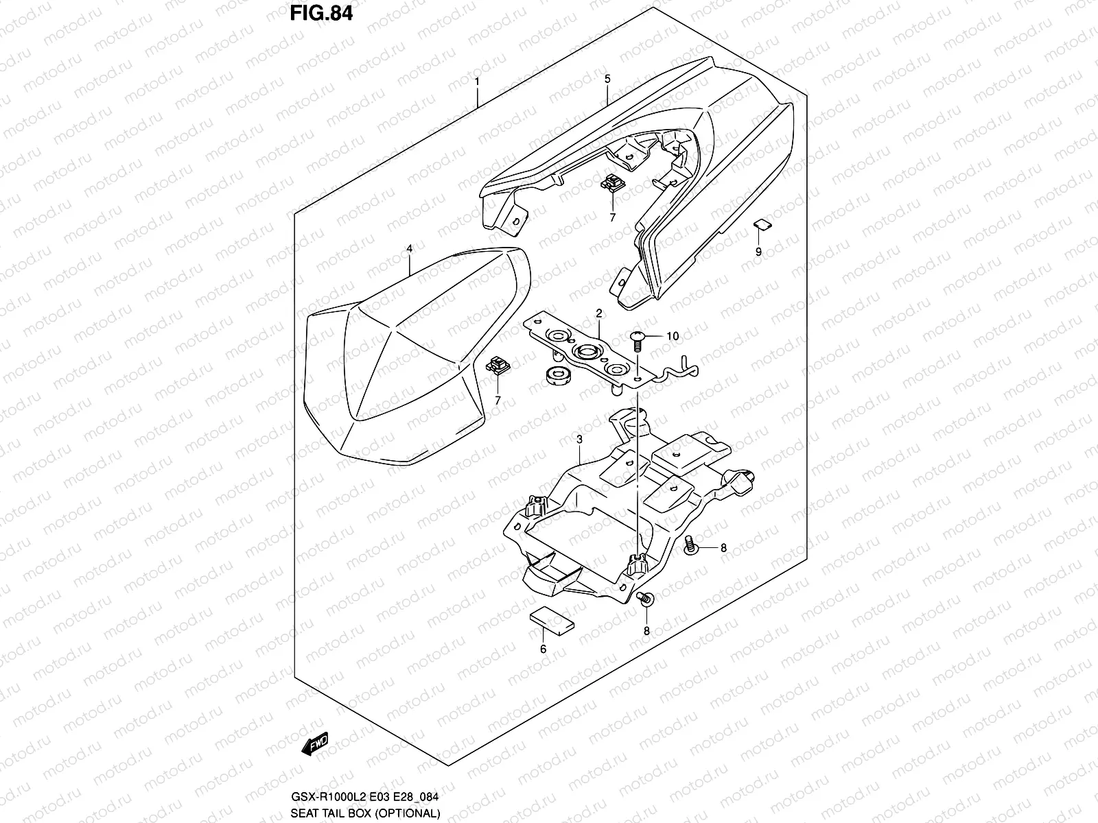 84 - SEAT TAIL BOX (OPTIONAL)