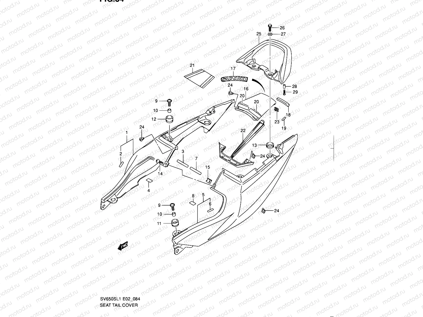 84 - SEAT TAIL COVER