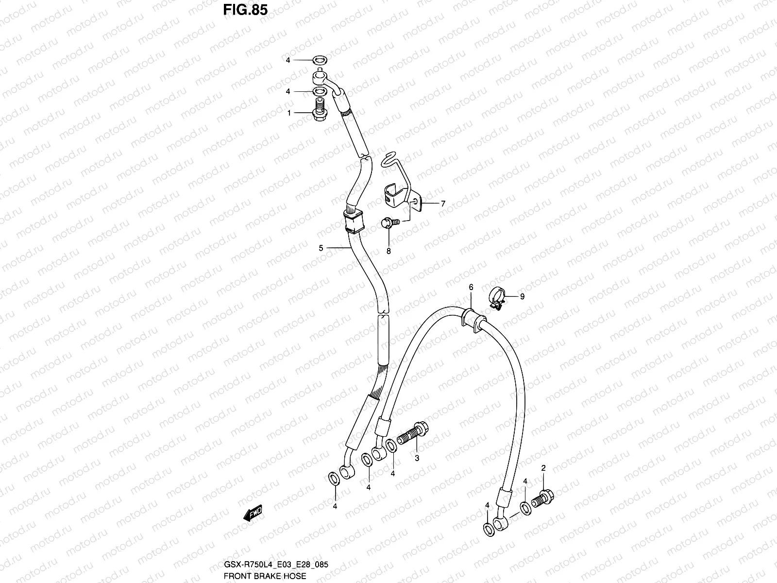 85 - FRONT BRAKE HOSE