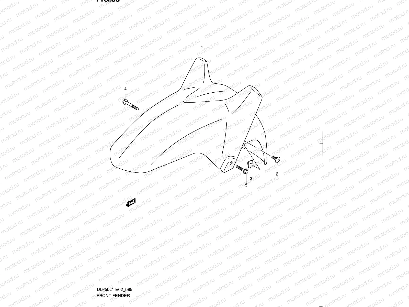 85 - FRONT FENDER (DL650L1 E02)