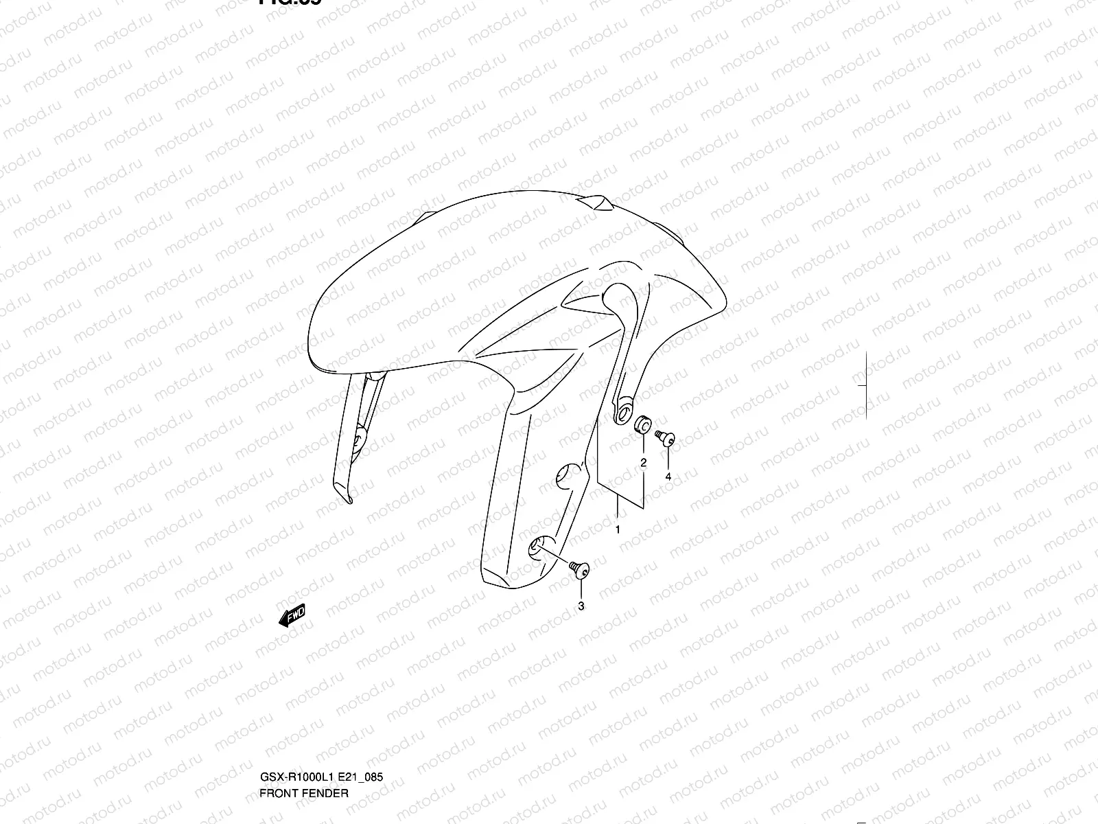 85 - FRONT FENDER (GSX-R1000L1 E51)