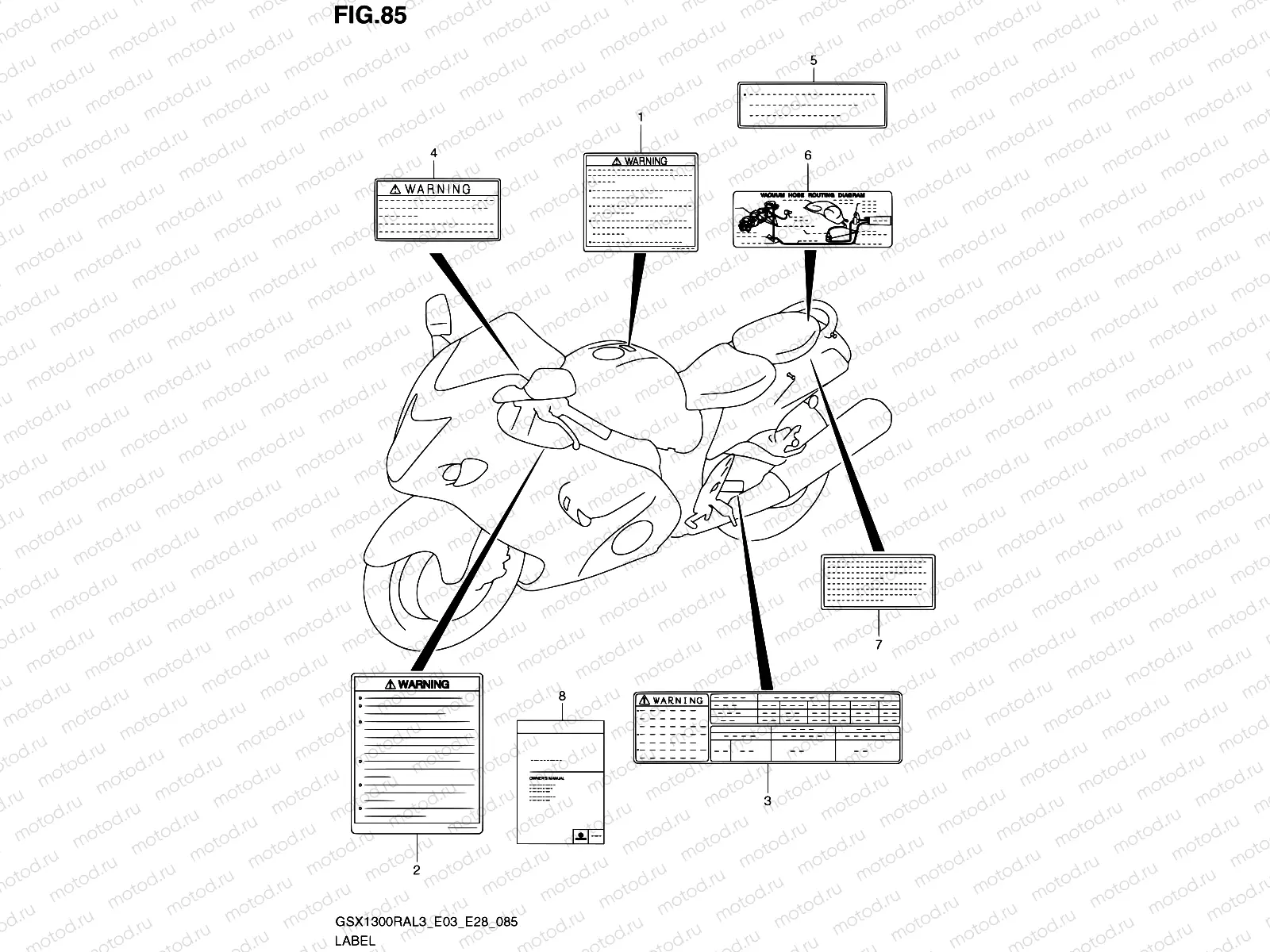 85 - LABEL (GSX1300RAL3 E33)