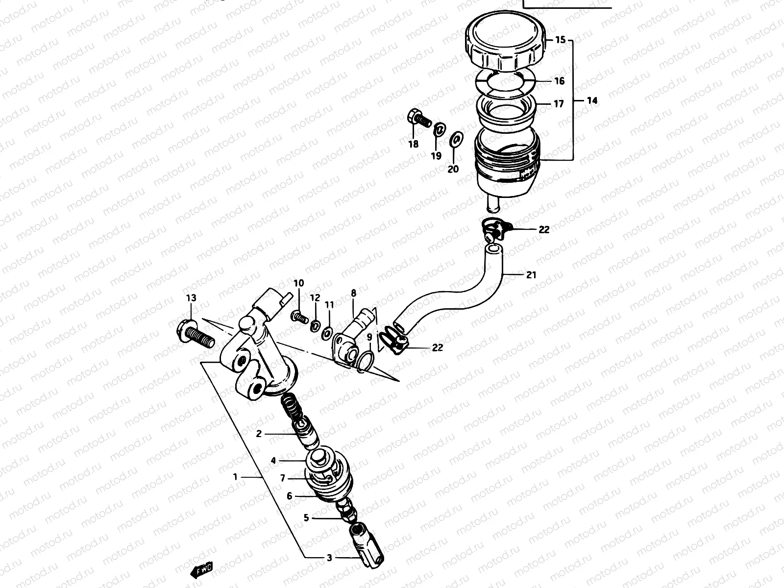 85 - REAR MASTER CYLINDER (MODEL E)