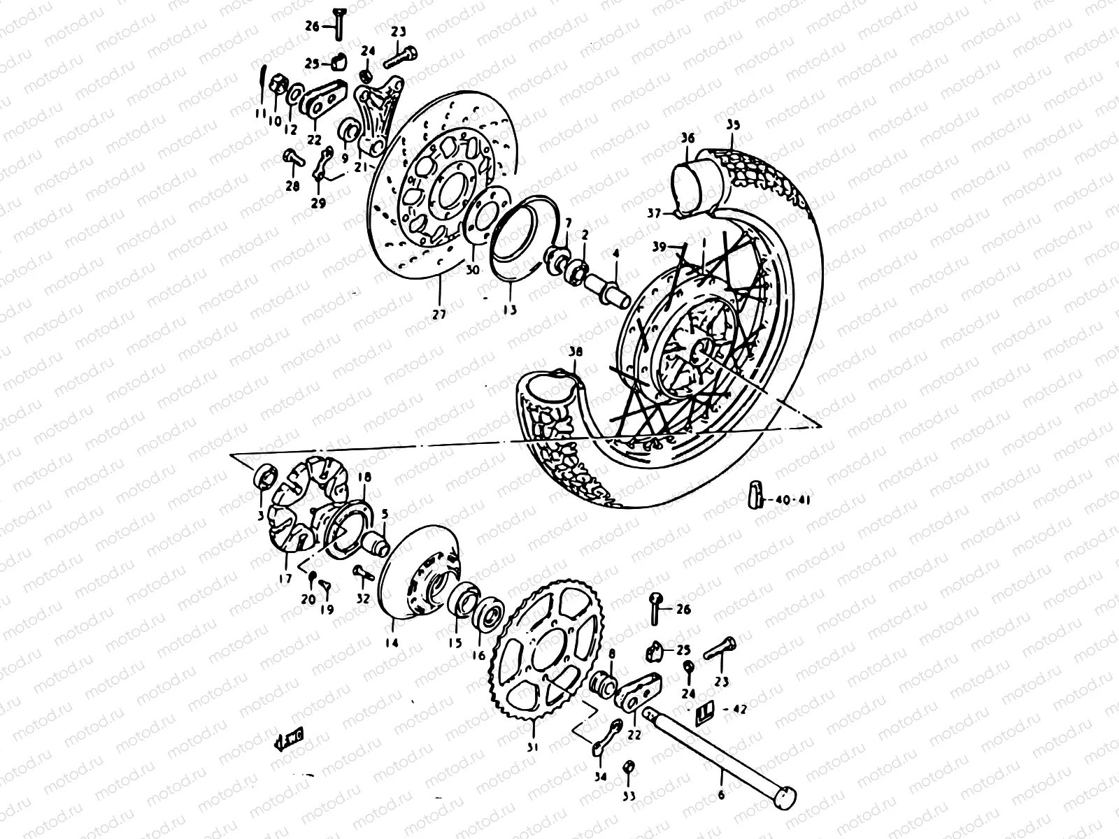 85 - REAR WHEEL (GSX1100T, GSX1100X)