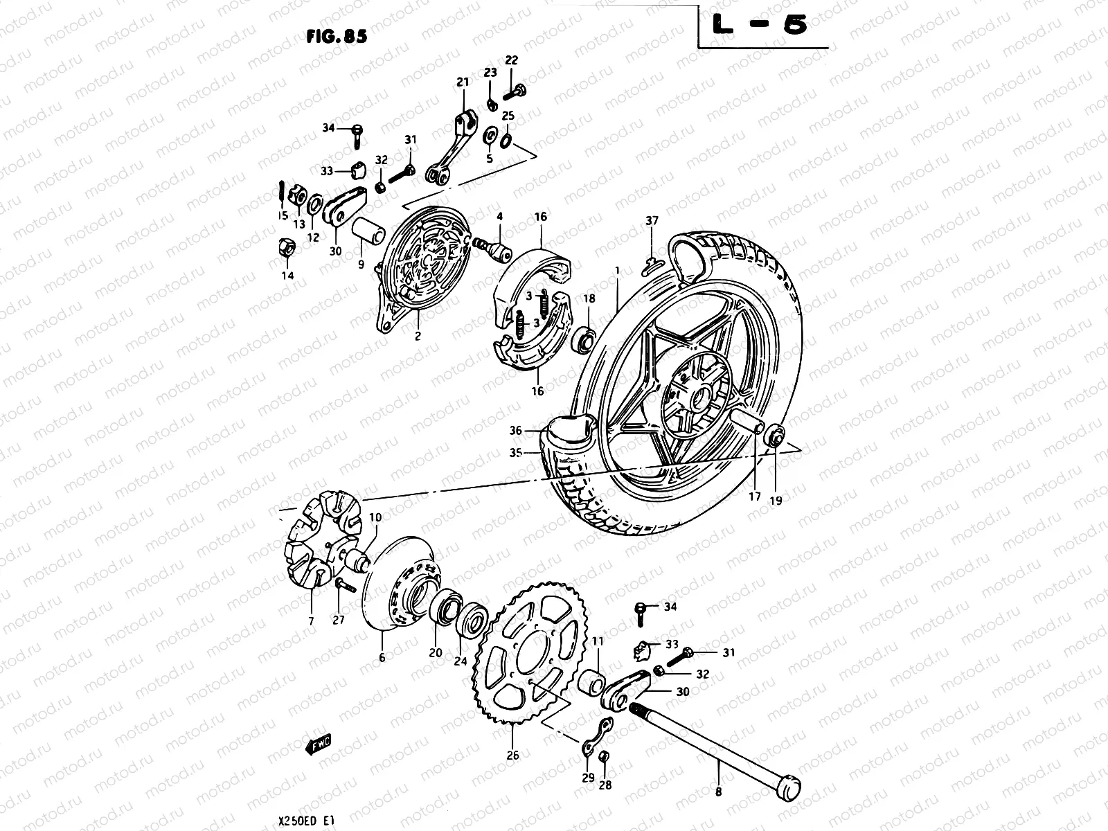 85 - REAR WHEEL (MODEL Z)