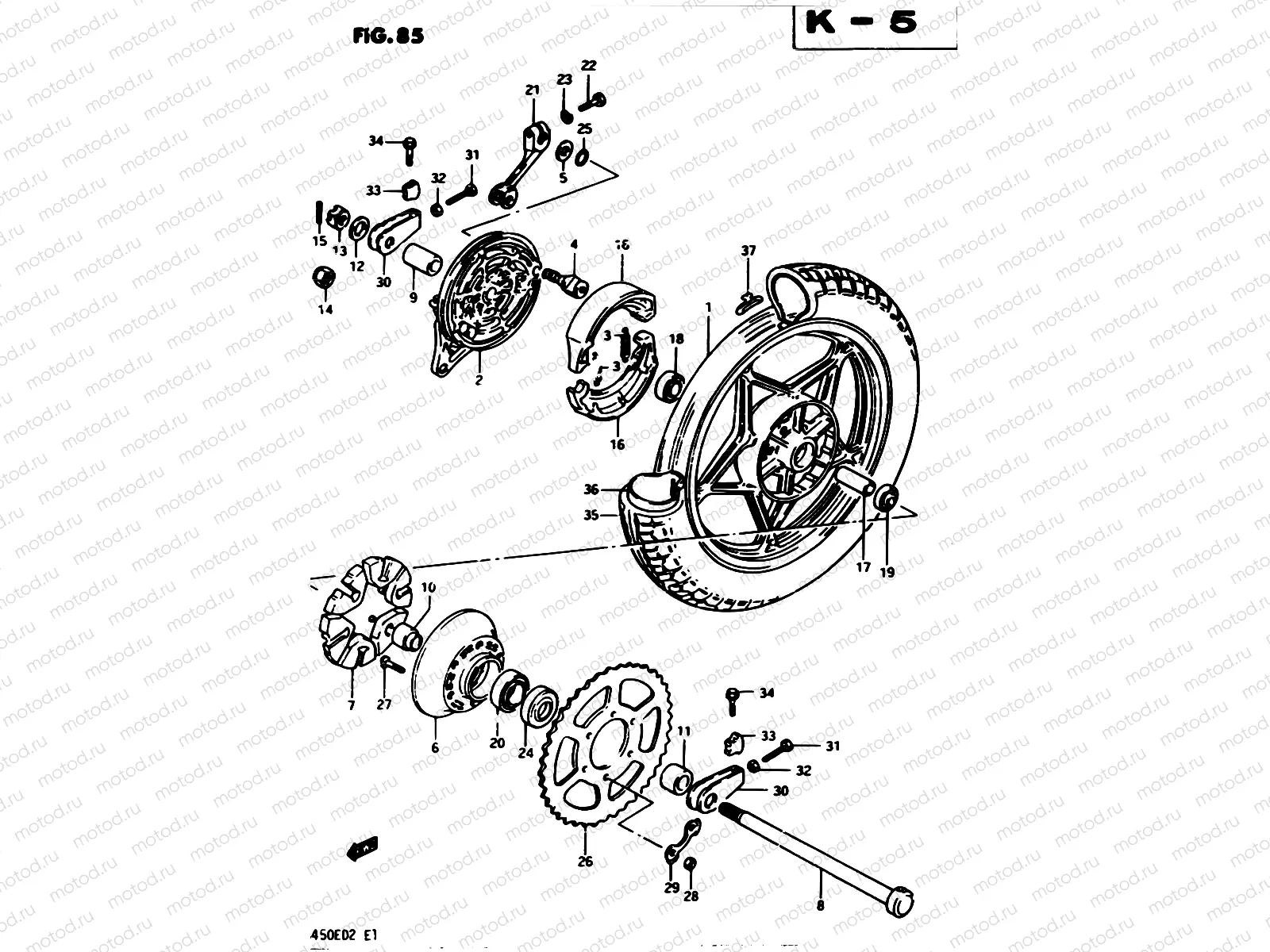 85 - REAR WHEEL (MODEL Z)