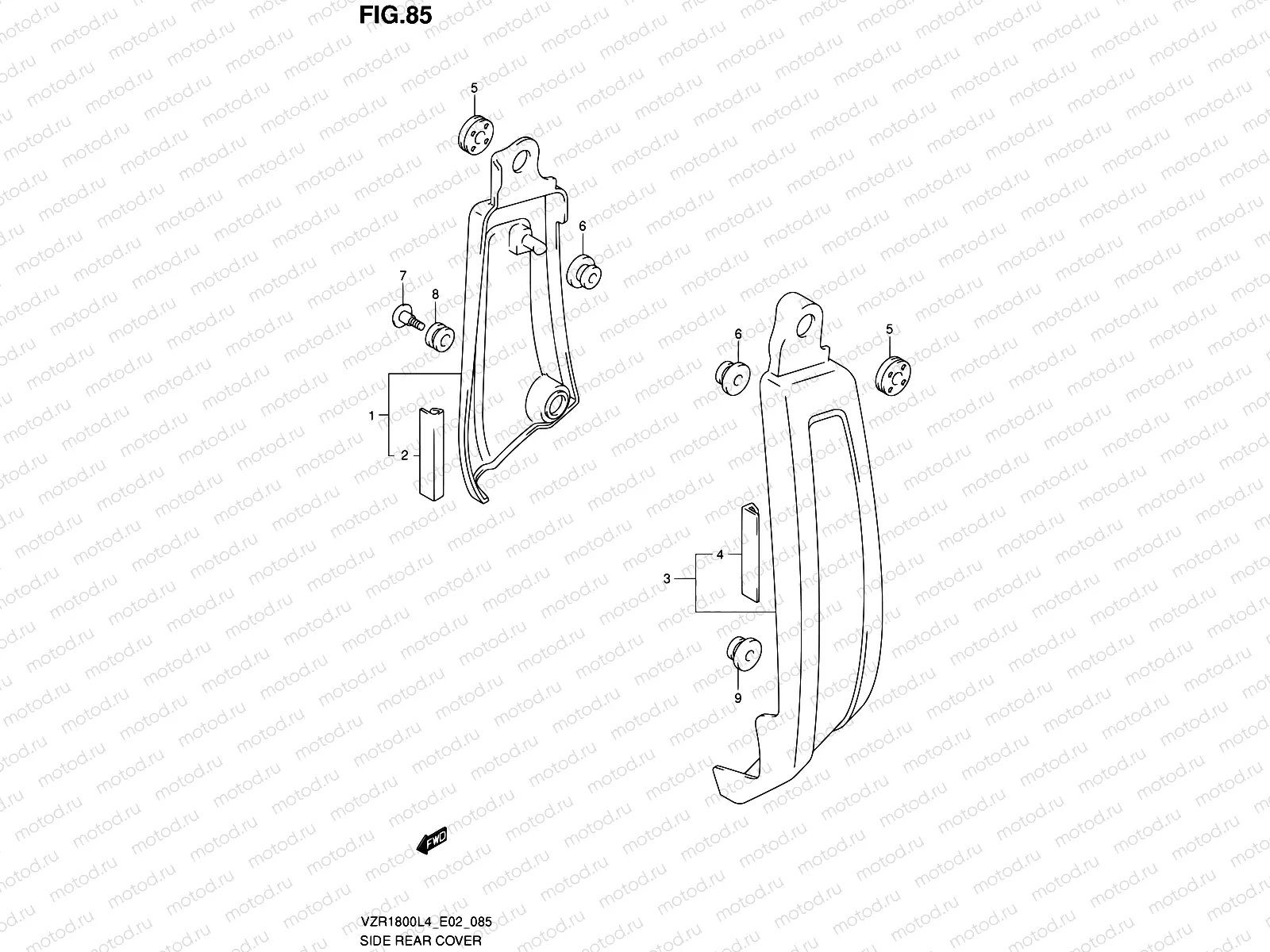 85 - SIDE REAR COVER